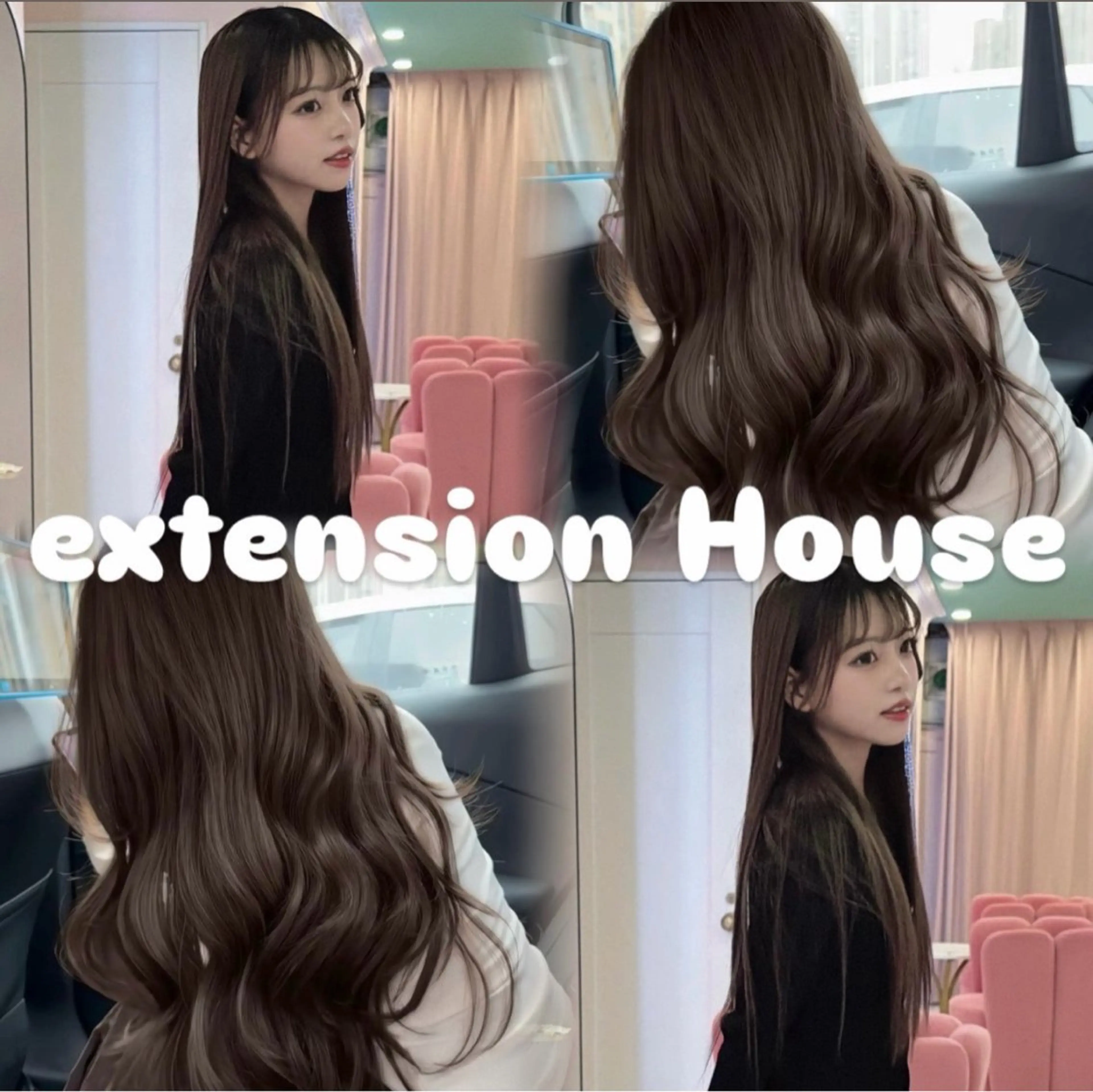 💘✧*｡Pearl extension 70枚✧*｡💘最高品質レミー毛シールエクステ☆へそ下ロングの写真