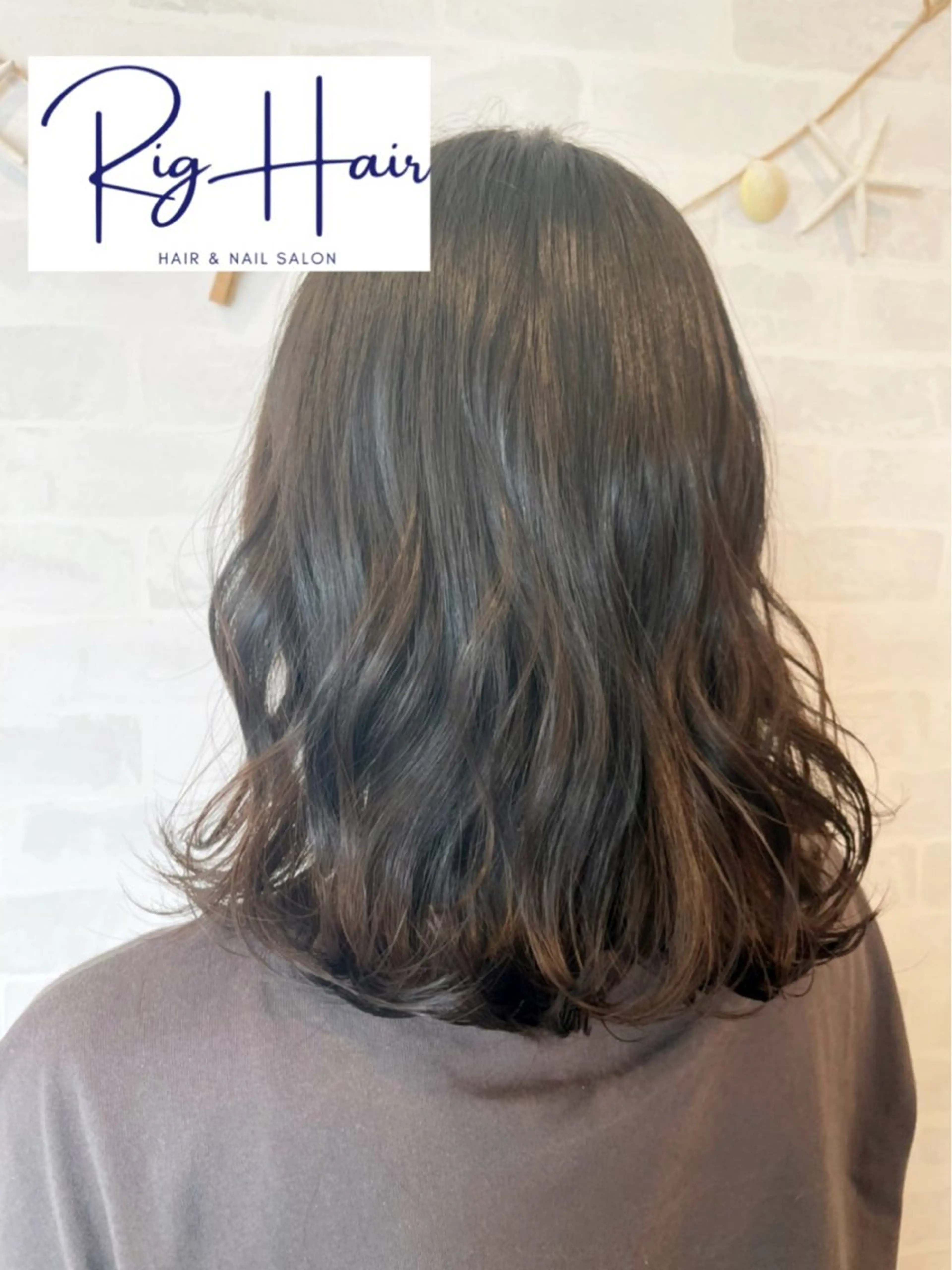 ミディアム カラー RigHair MIZUHOのネイルデザイン
