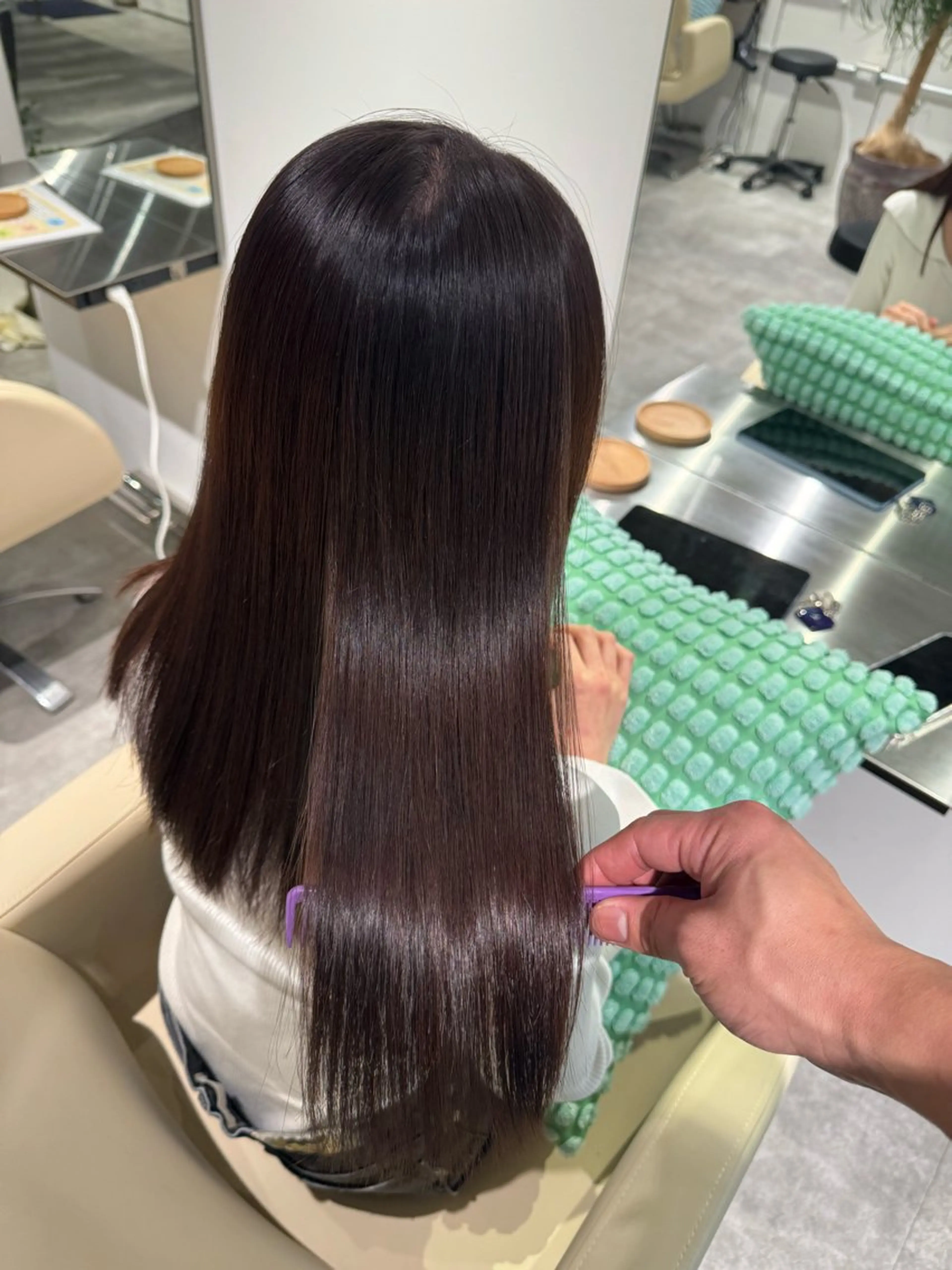 ロング カラー 髪質改善 レイヤーカット 夜23時まで予約🉑 reverieあきらのヘアスタイル