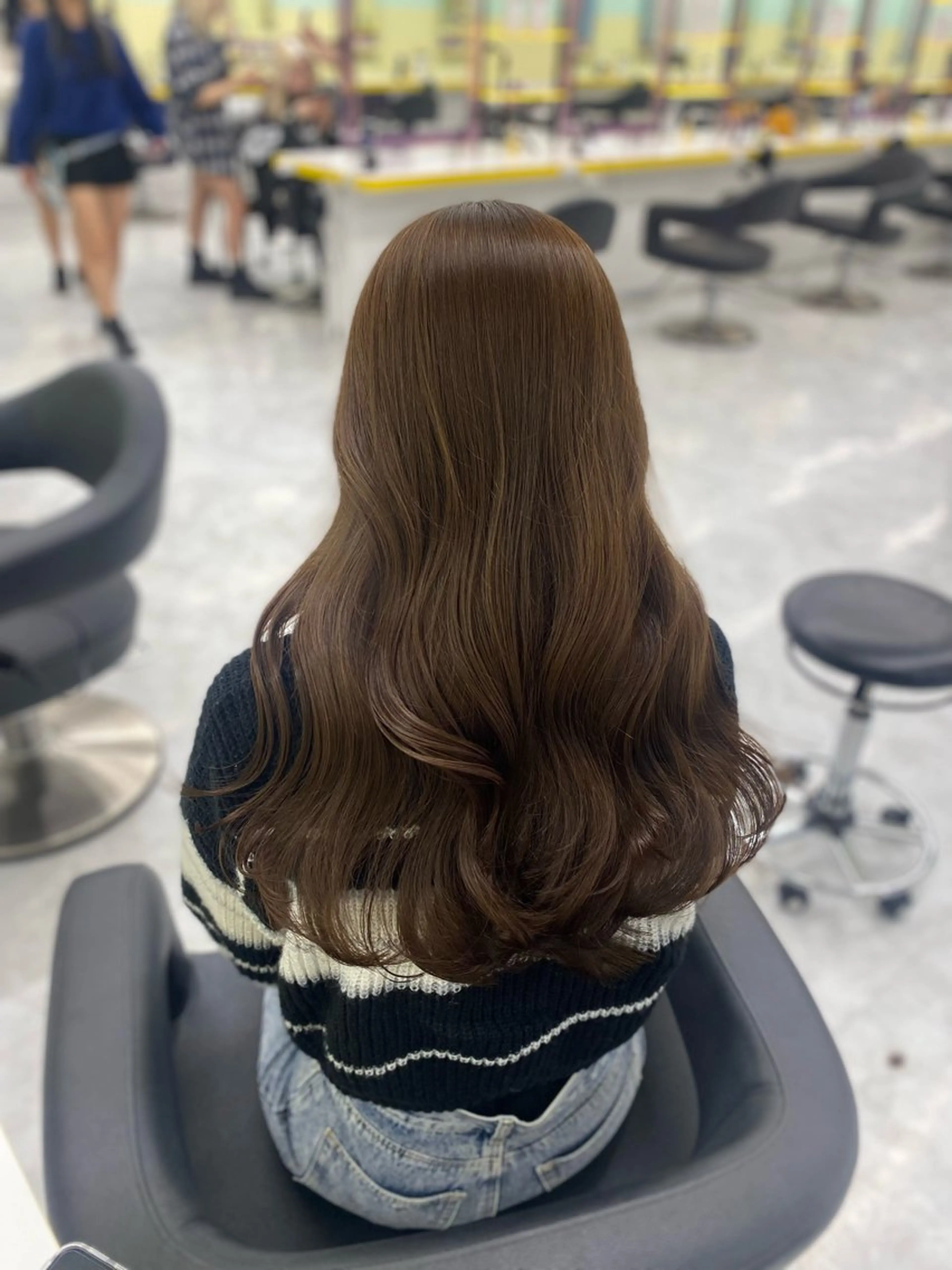 ミディアム カラー パーマ ヘアアレンジ メンズ キッズ ベージュカラー ミルクティーベージュ ヘアカラー 💖横浜ブリーチなし 💖MIHOのヘアスタイル