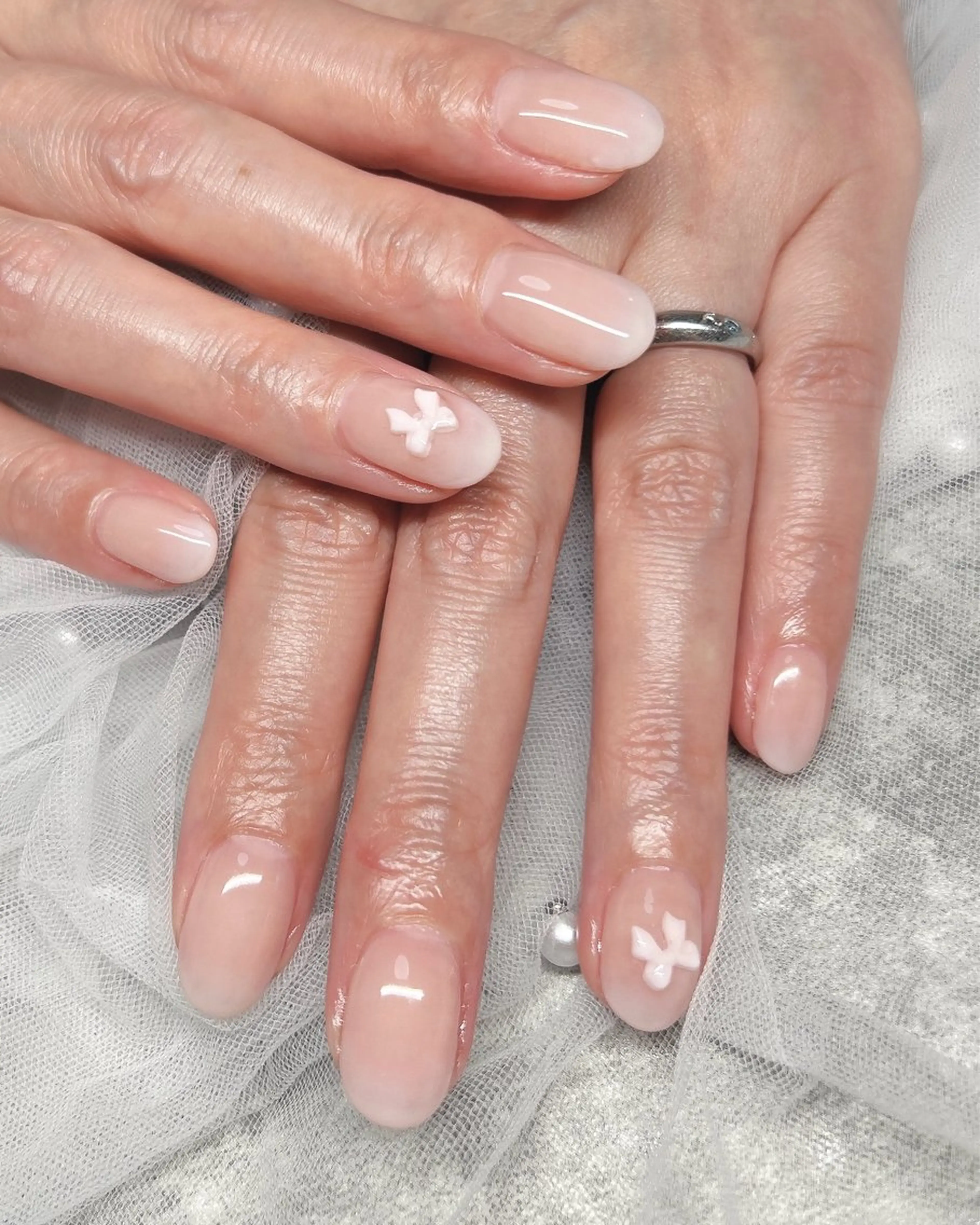 ネイル リボン その他(ネイル) ten nail salon　かえでのネイルデザイン