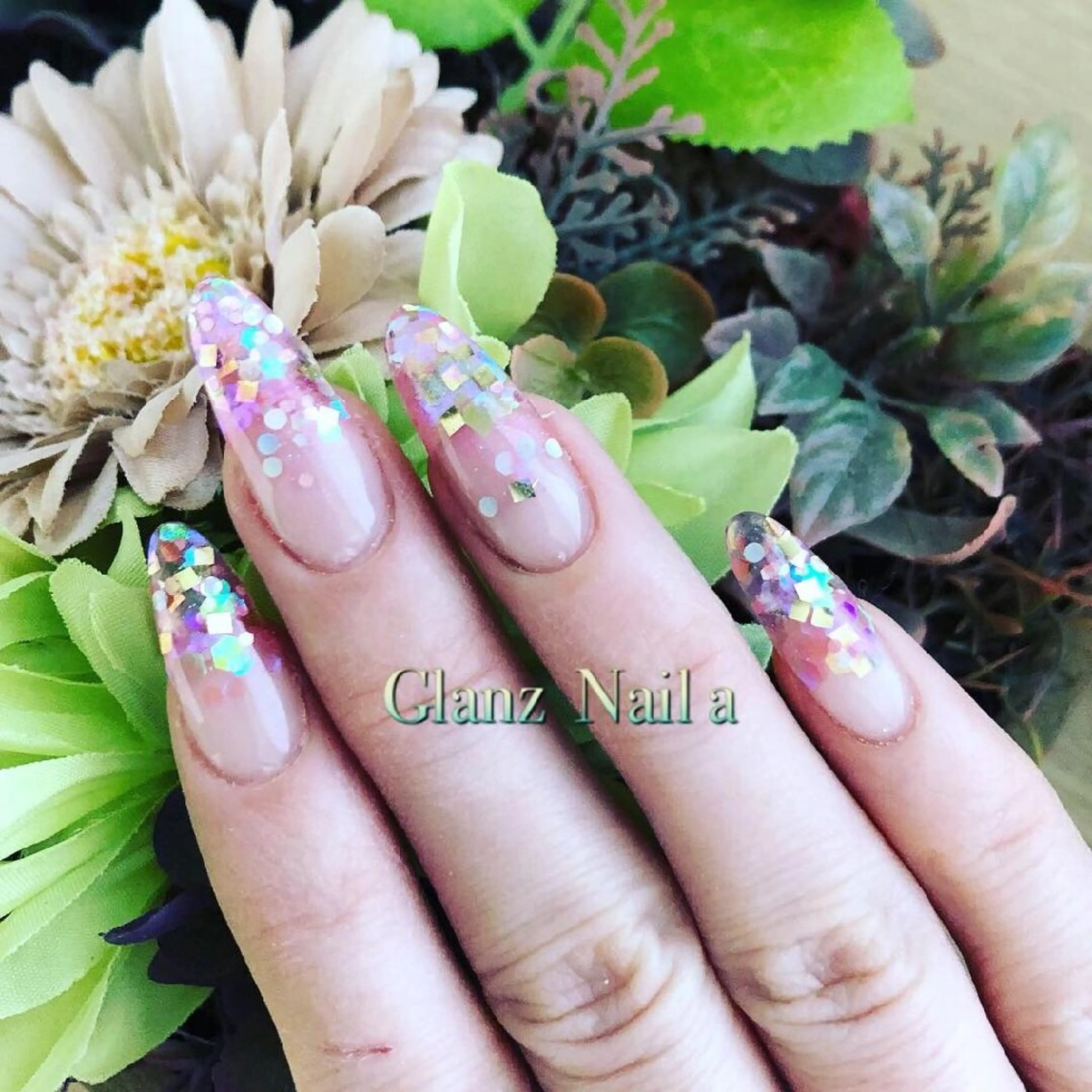 ネイル ロングネイル スカルプネイル Glanz  Nail aのネイルデザイン