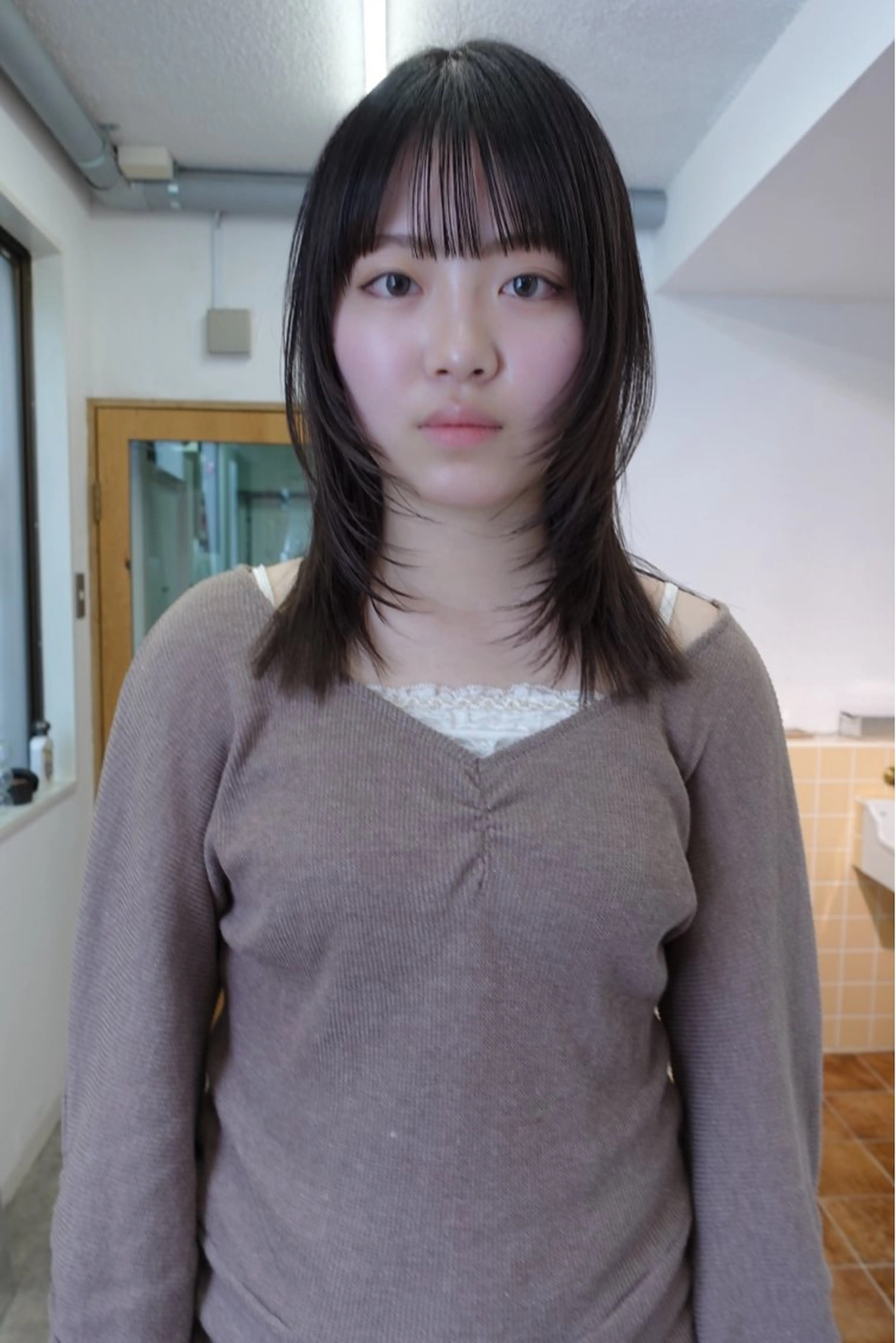 ミディアム カット sakura🌸 レイヤー/韓国ヘアのヘアスタイル