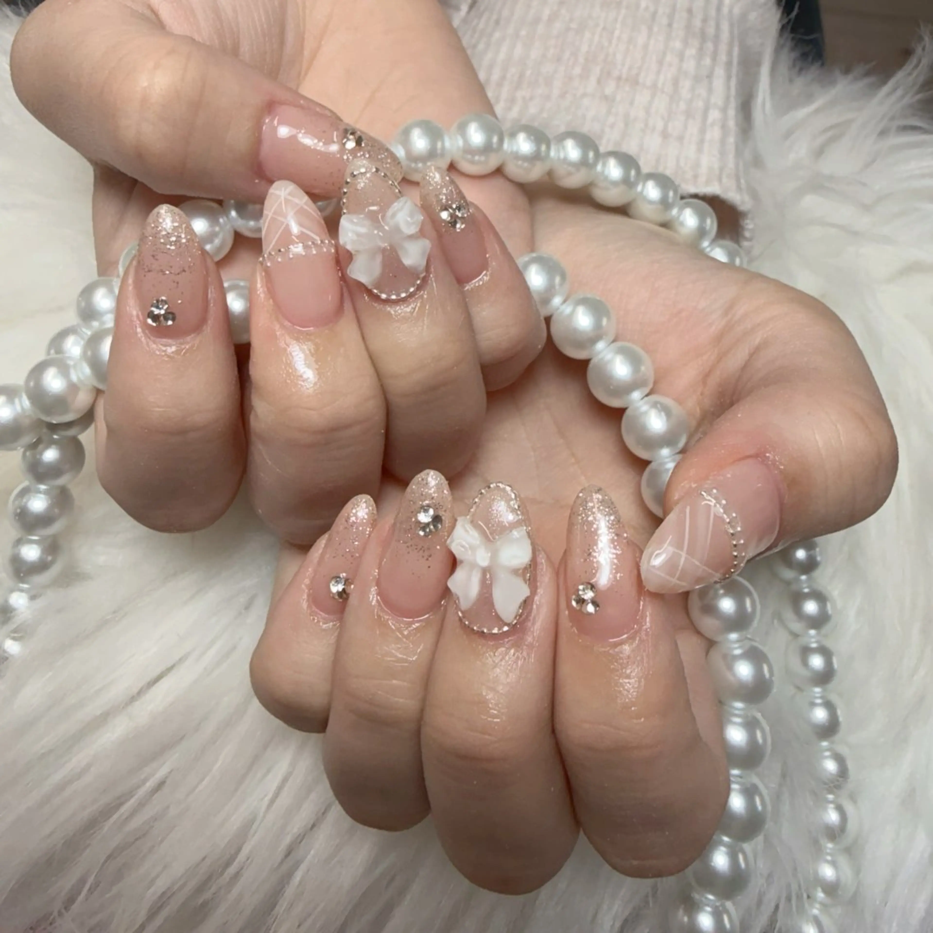 ネイル ハンドネイル 🎀nana🫧 ワンホンネイル🎀のネイルデザイン