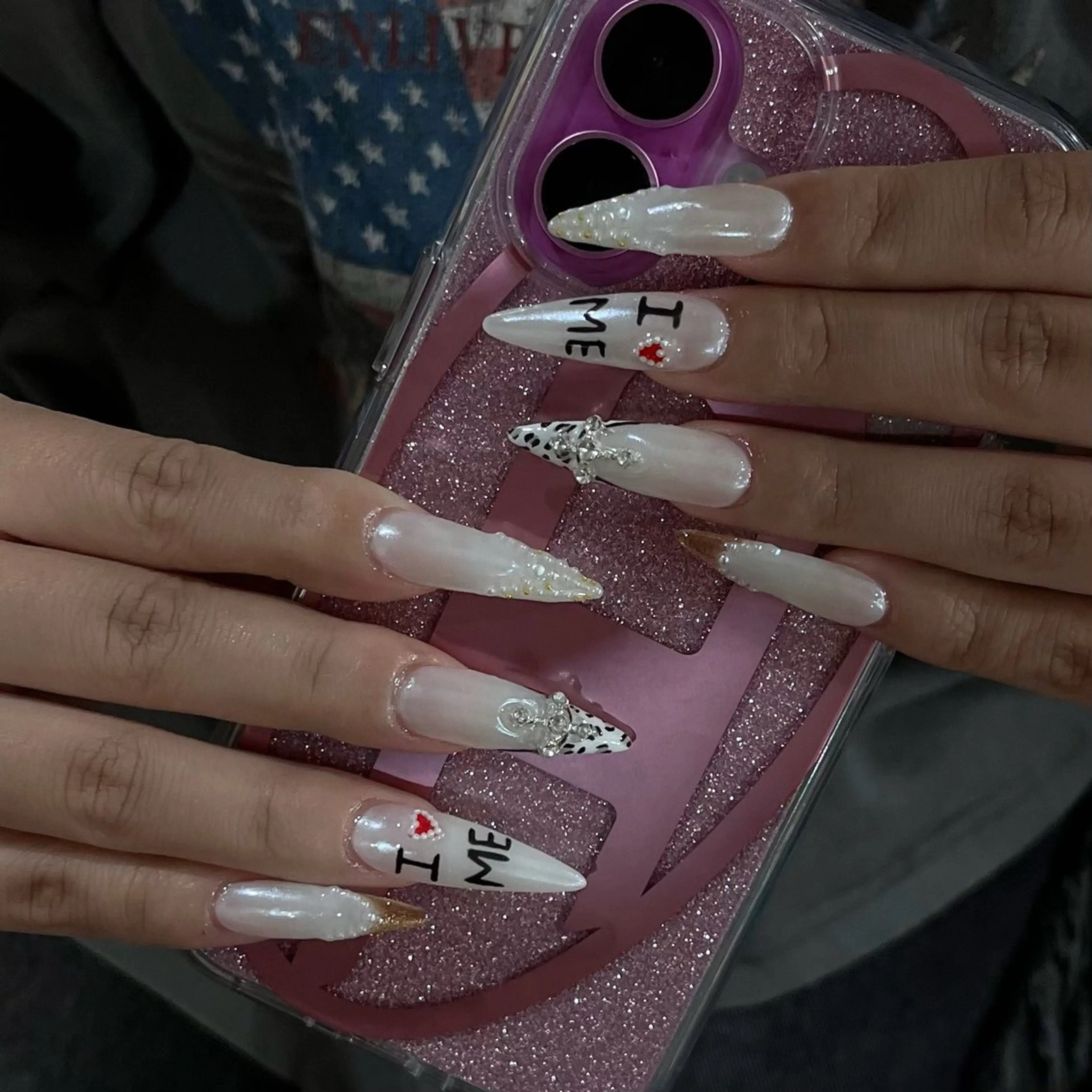 ネイル ピンク ホワイト ハンドネイル ハンドケア Kawaii _Nailのネイルデザイン