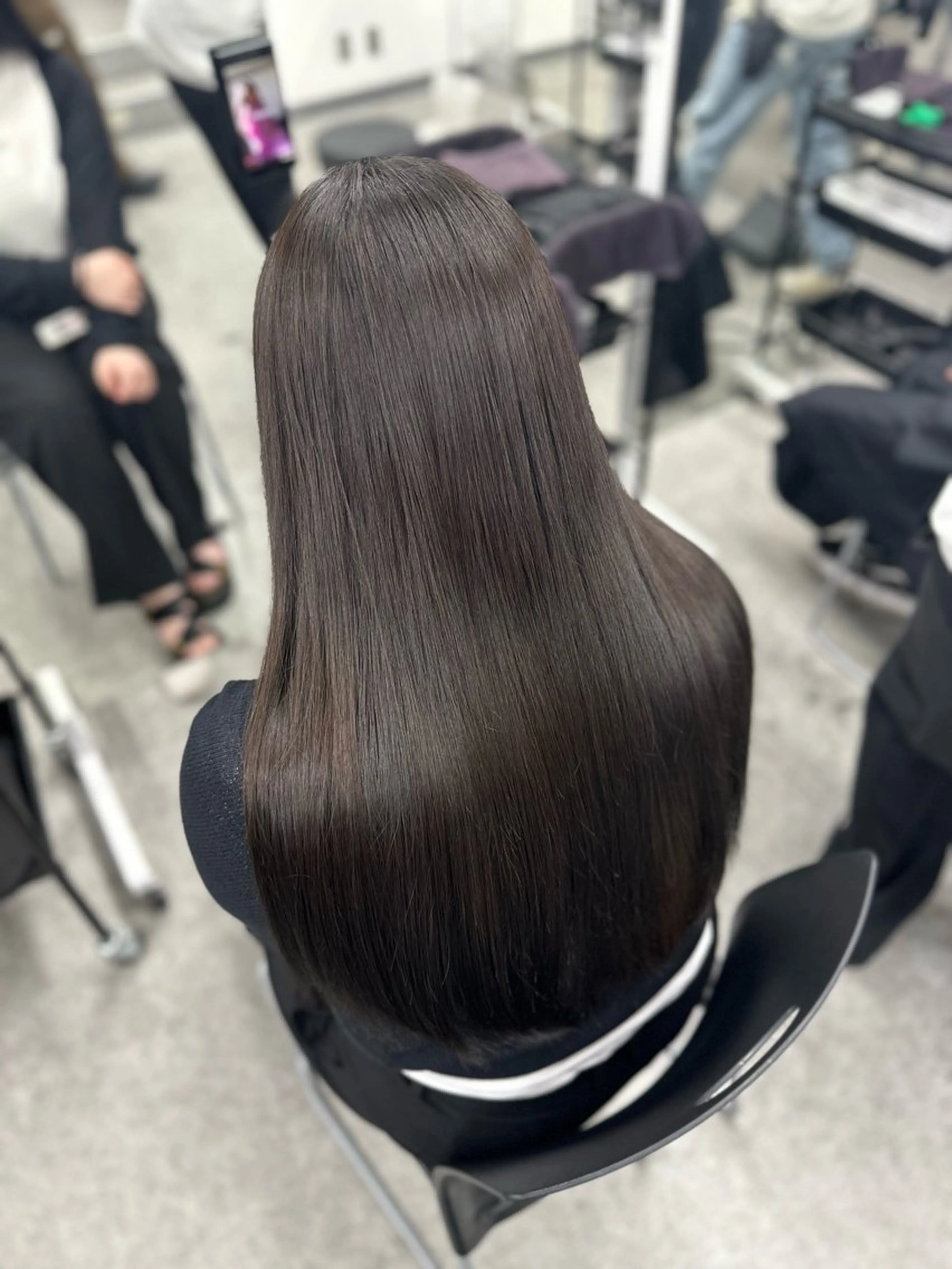 ロング カット 縮毛矯正 トリートメント ヘッドスパ ヘアセット 大人っぽ中韓レディ ヘア🤍MAOのヘアスタイル