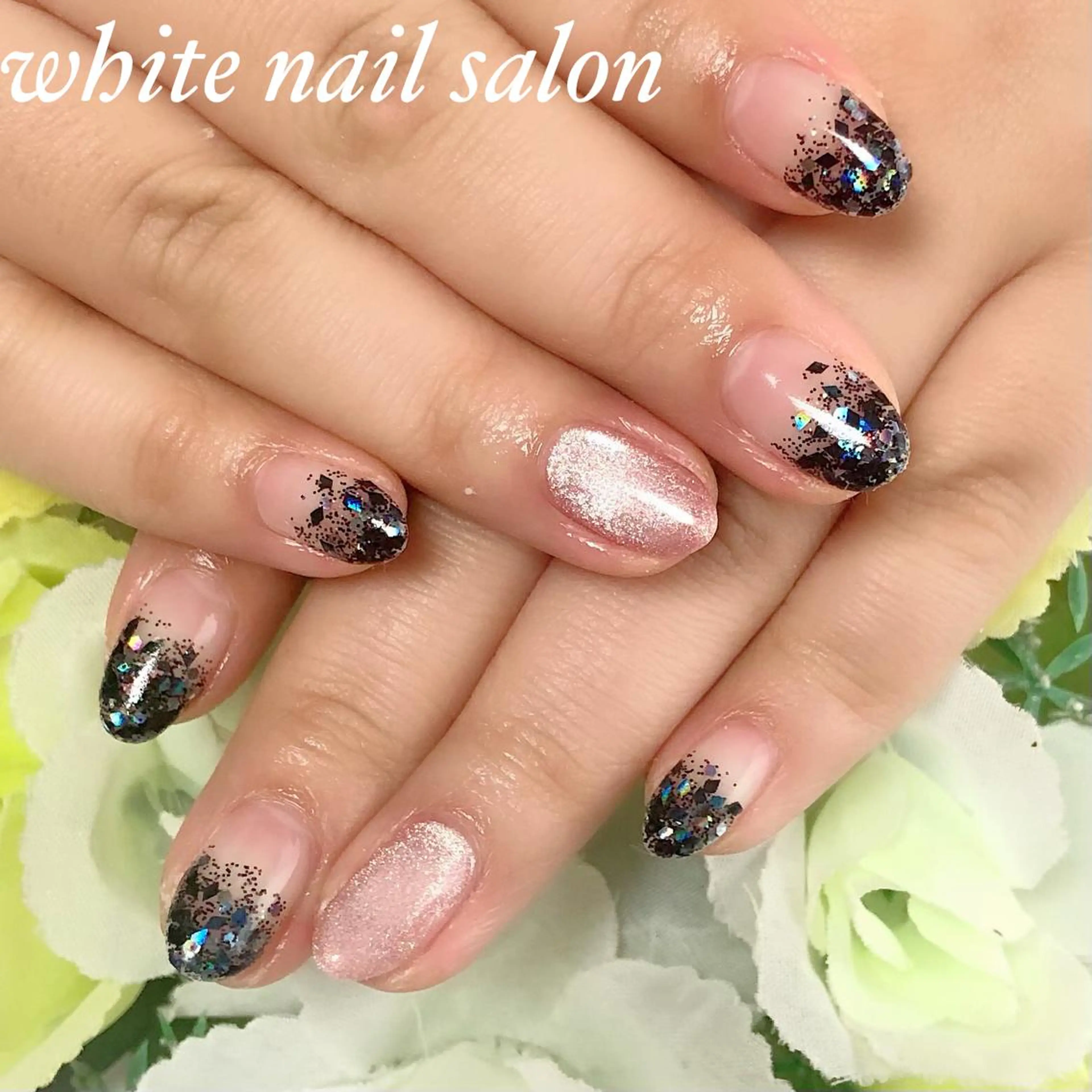 ネイル ジェルネイル ハードジェル 持ち込み ソフトジェル ハンドネイル white nail salonのネイルデザイン
