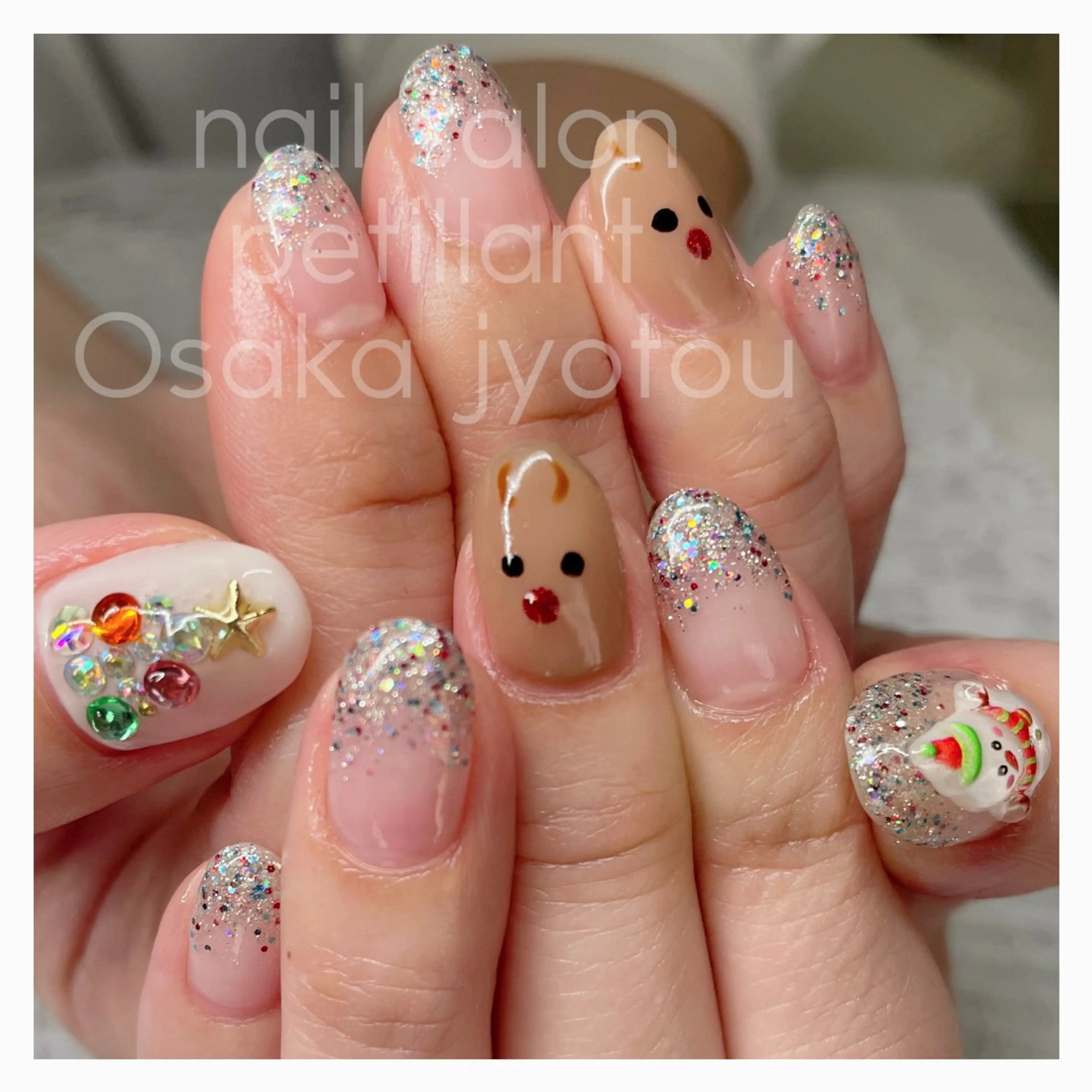 ネイル 冬ネイル クリスマス nail salon petillantのネイルデザイン