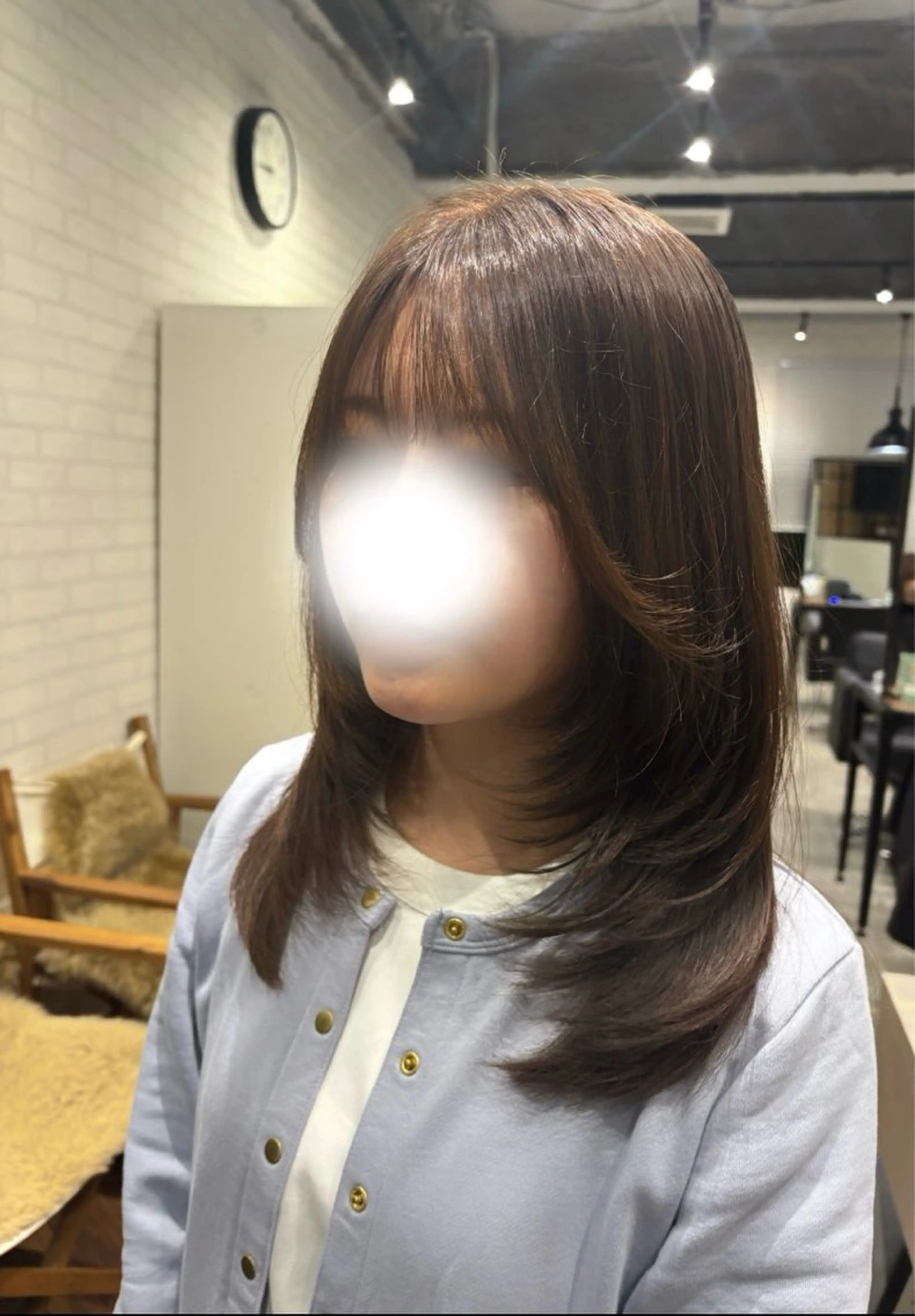 セミロング カラー ヘアアレンジ カット ヘアカラー トリートメント kei/透明感カラー /ベージュ/髪質改善のヘアスタイル