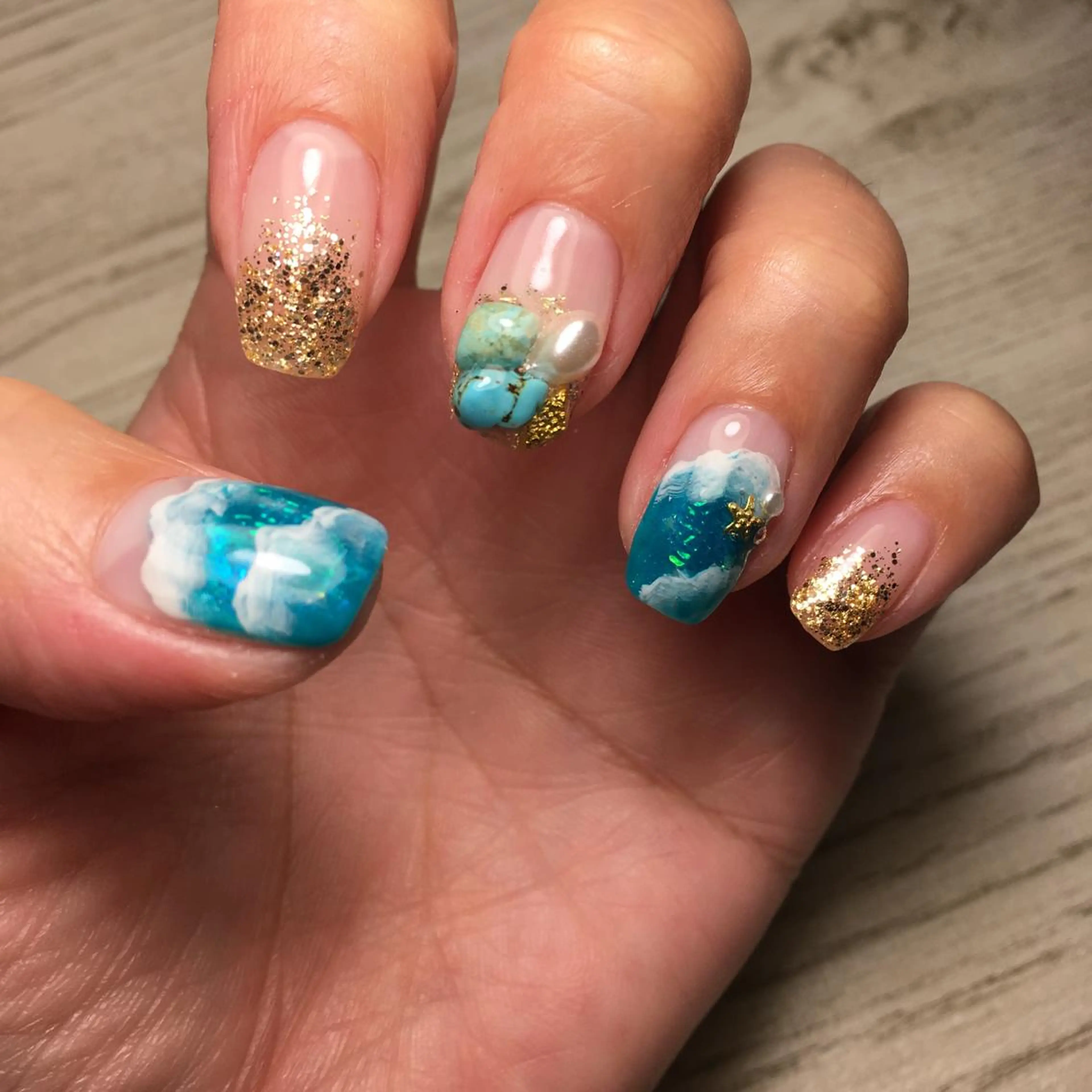 ネイル アートネイル ニュアンスネイル kipinail 川﨑えりかのネイルデザイン