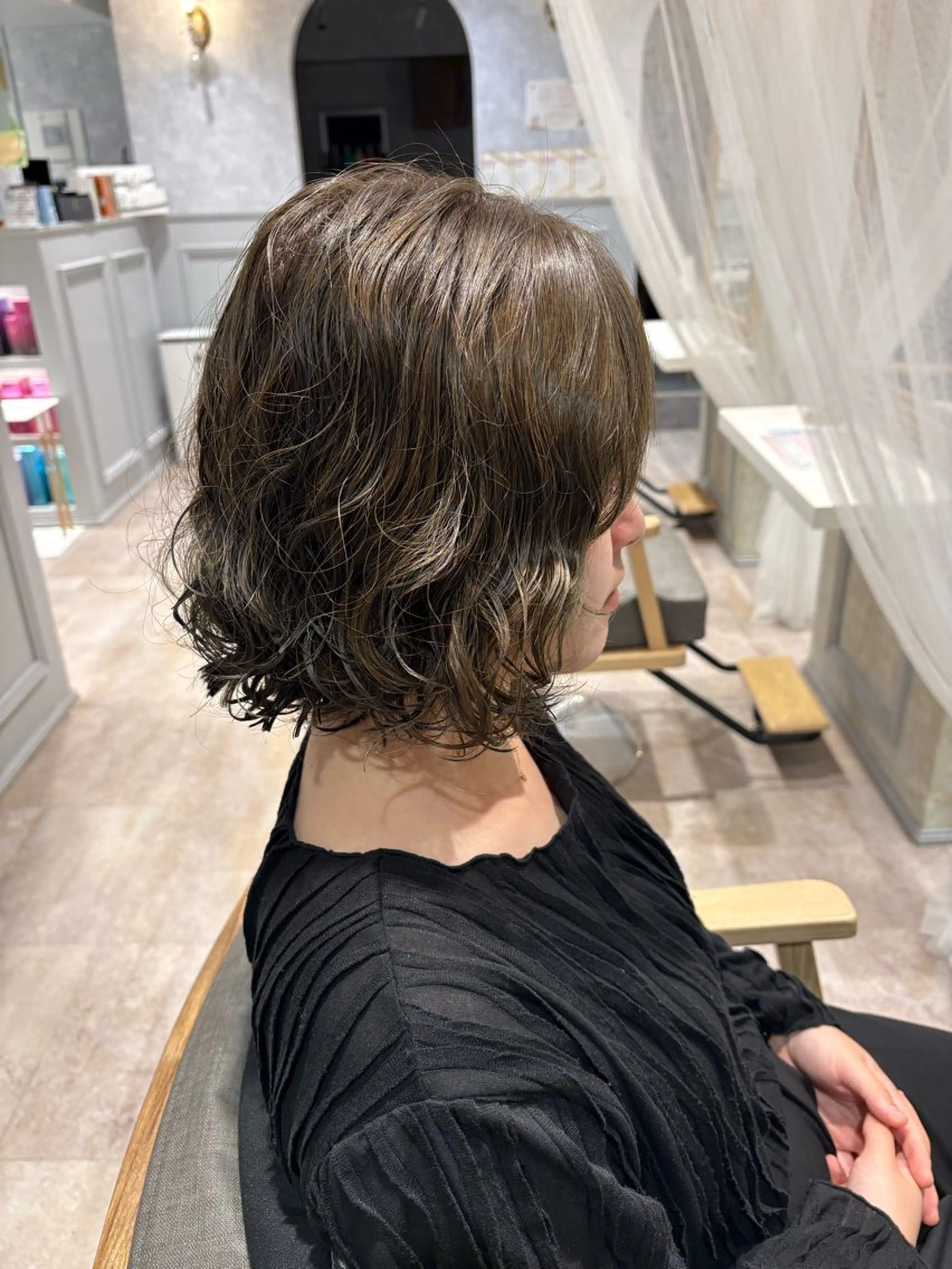 ミディアム カラー パーマ 🧸 山下 礼華 🧸のヘアスタイル