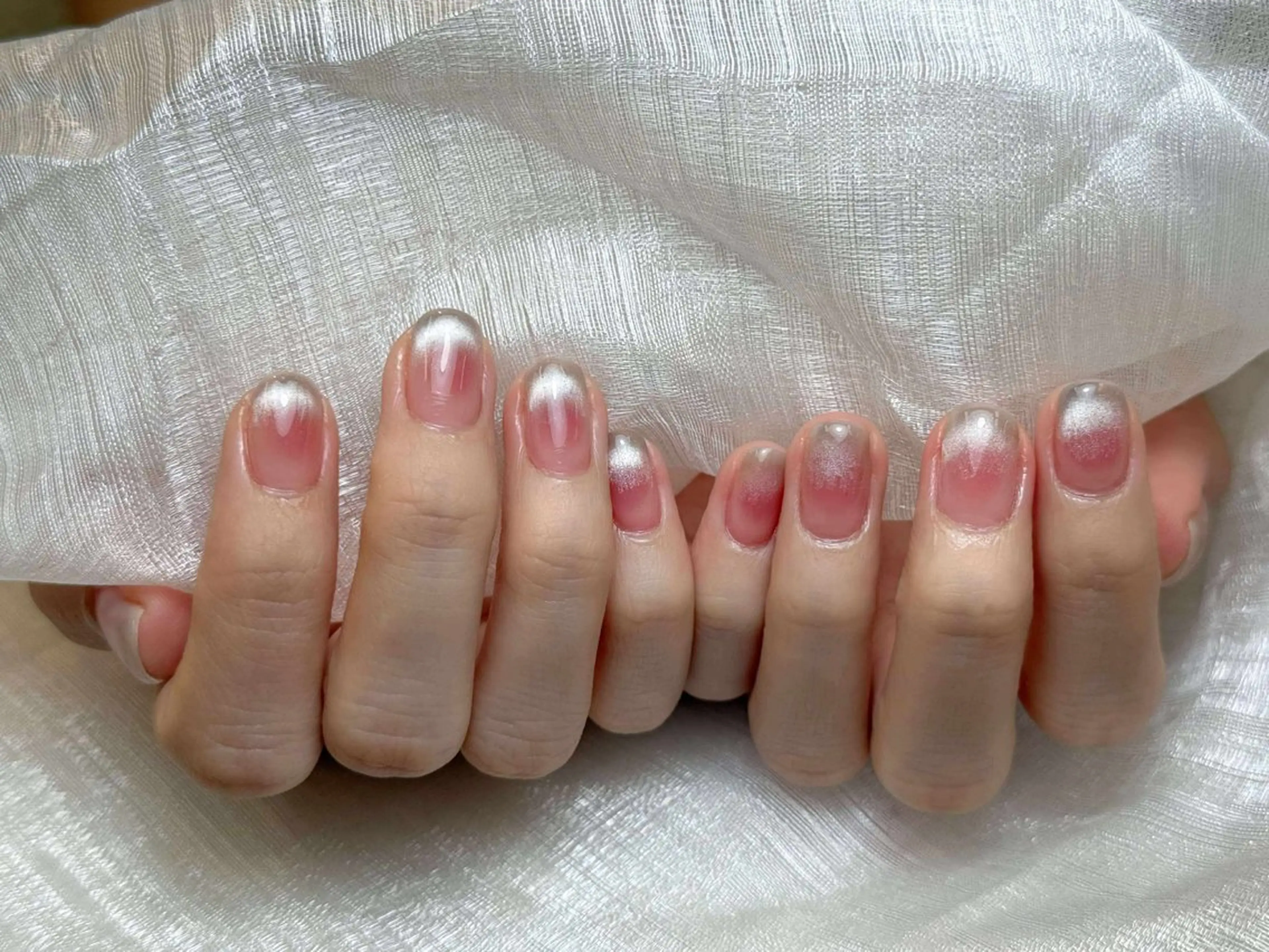 ネイル アートネイル 成人式 ジェルネイル ニュアンスネイル 夏ネイル ハンドネイル Jenn Nail Shinokuboのネイルデザイン