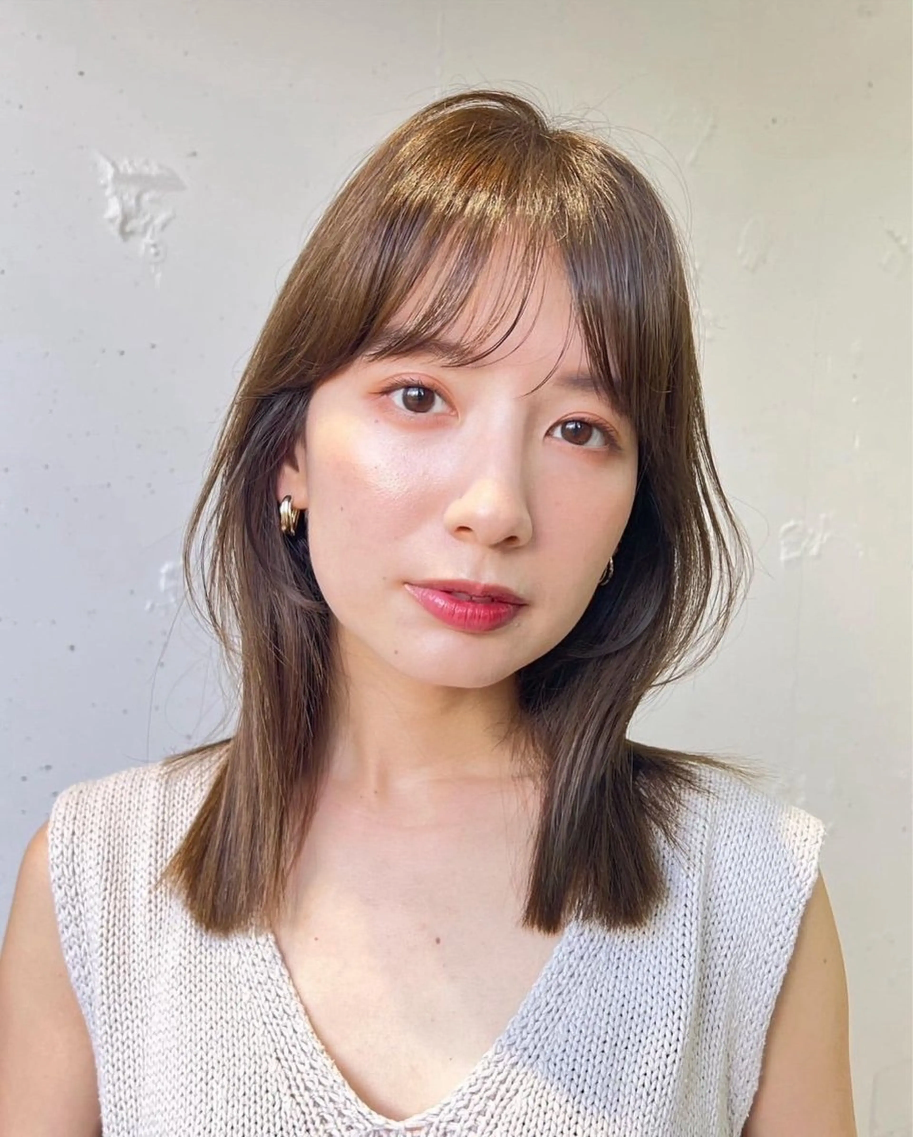 ショート カラー ヘアアレンジ ボブ/透明感ベージュ 🫧クルミ🌟のヘアスタイル