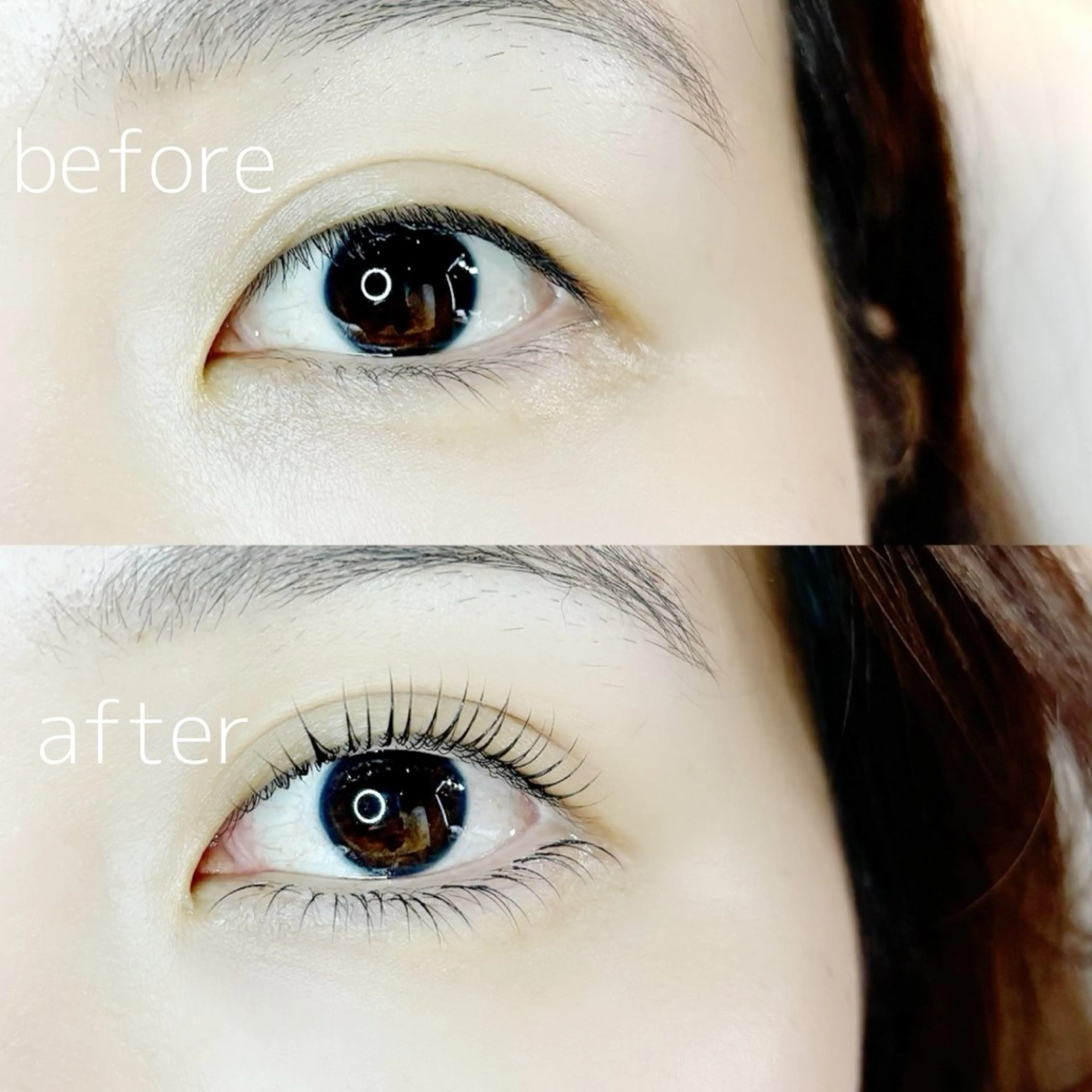 【下マツエク両目40本まで】夏に必須の下まつげエクステ！マスカラを塗らずとも中顔面短縮できてパンダ目にならず安心。の写真