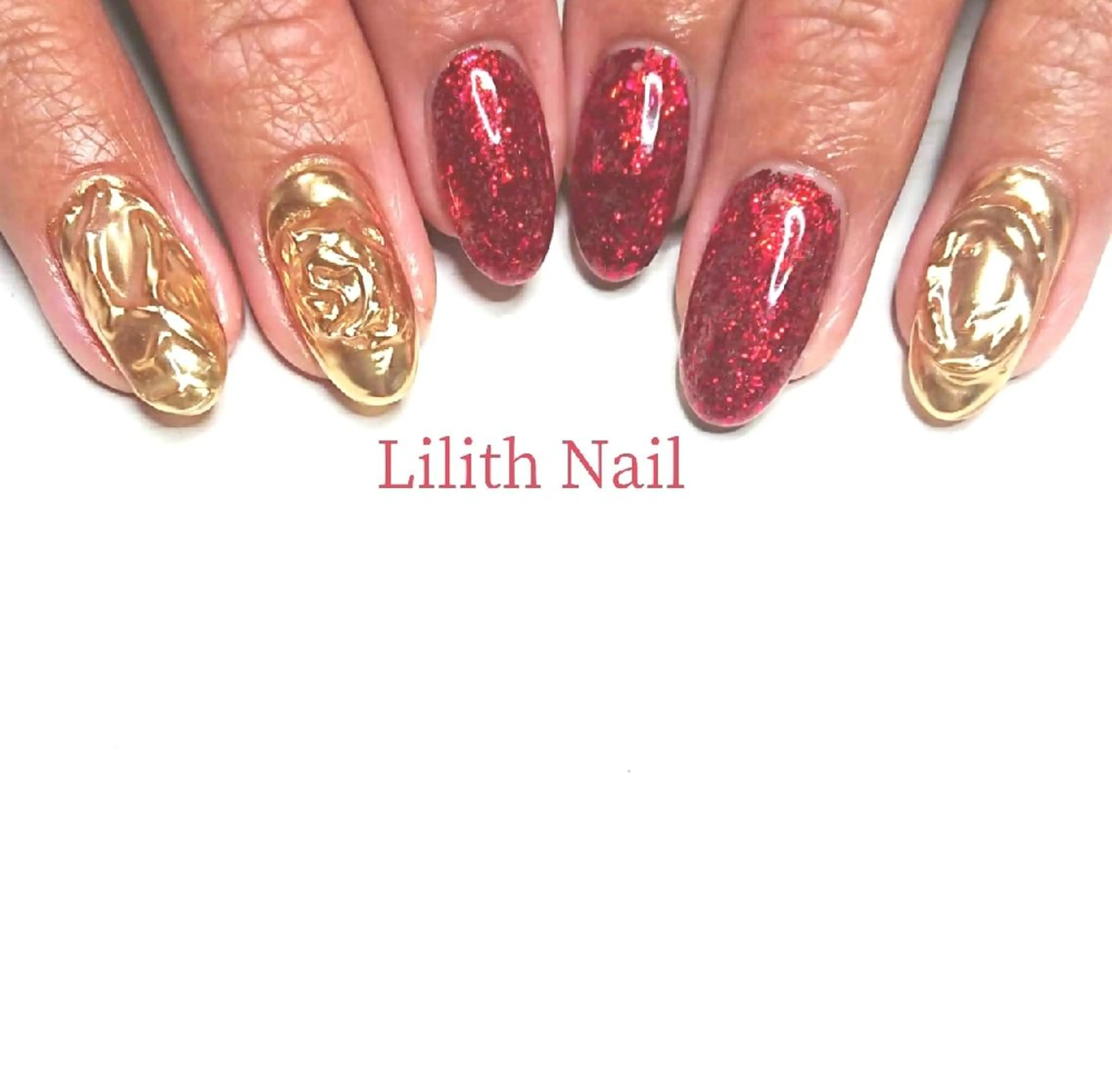 ネイル ミラーネイル ハンドネイル Lilith Nailのネイルデザイン