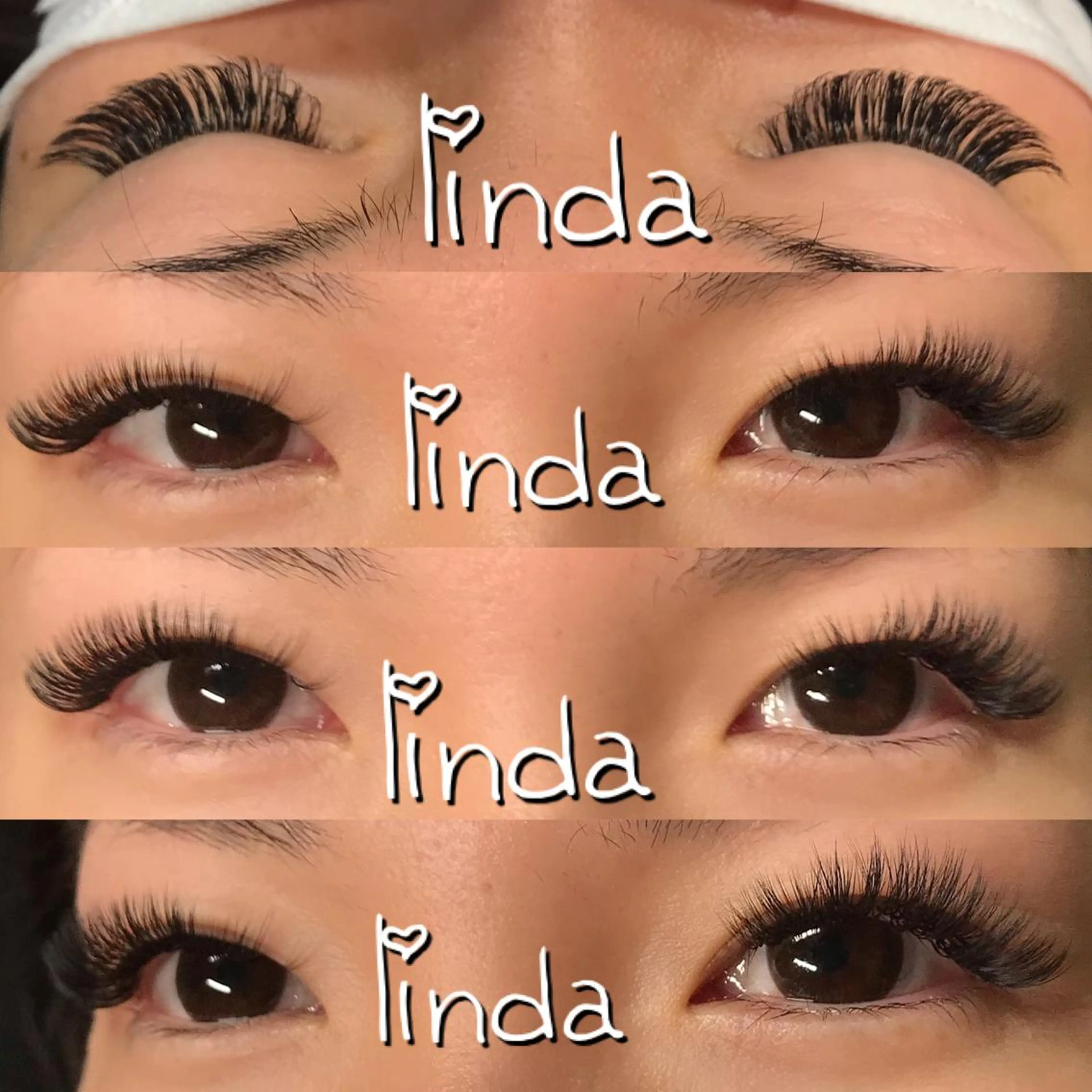 マツエク・マツパ 付け放題 ボリュームラッシュ linda lashesのマツエク・マツパデザイン