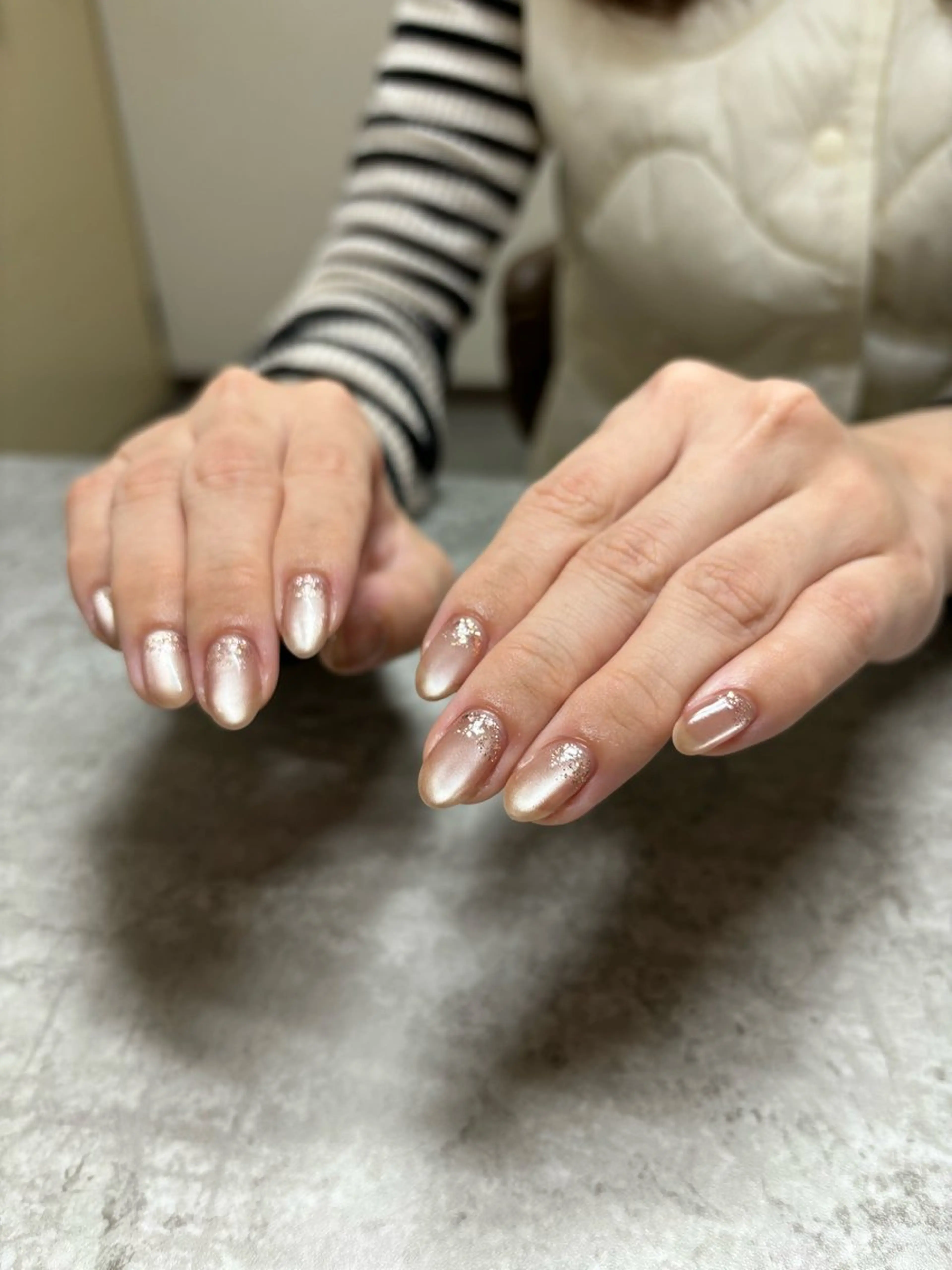 ネイル ラメ(グリッター) ラメグラデーション ハンドネイル nail salon Howdyのネイルデザイン