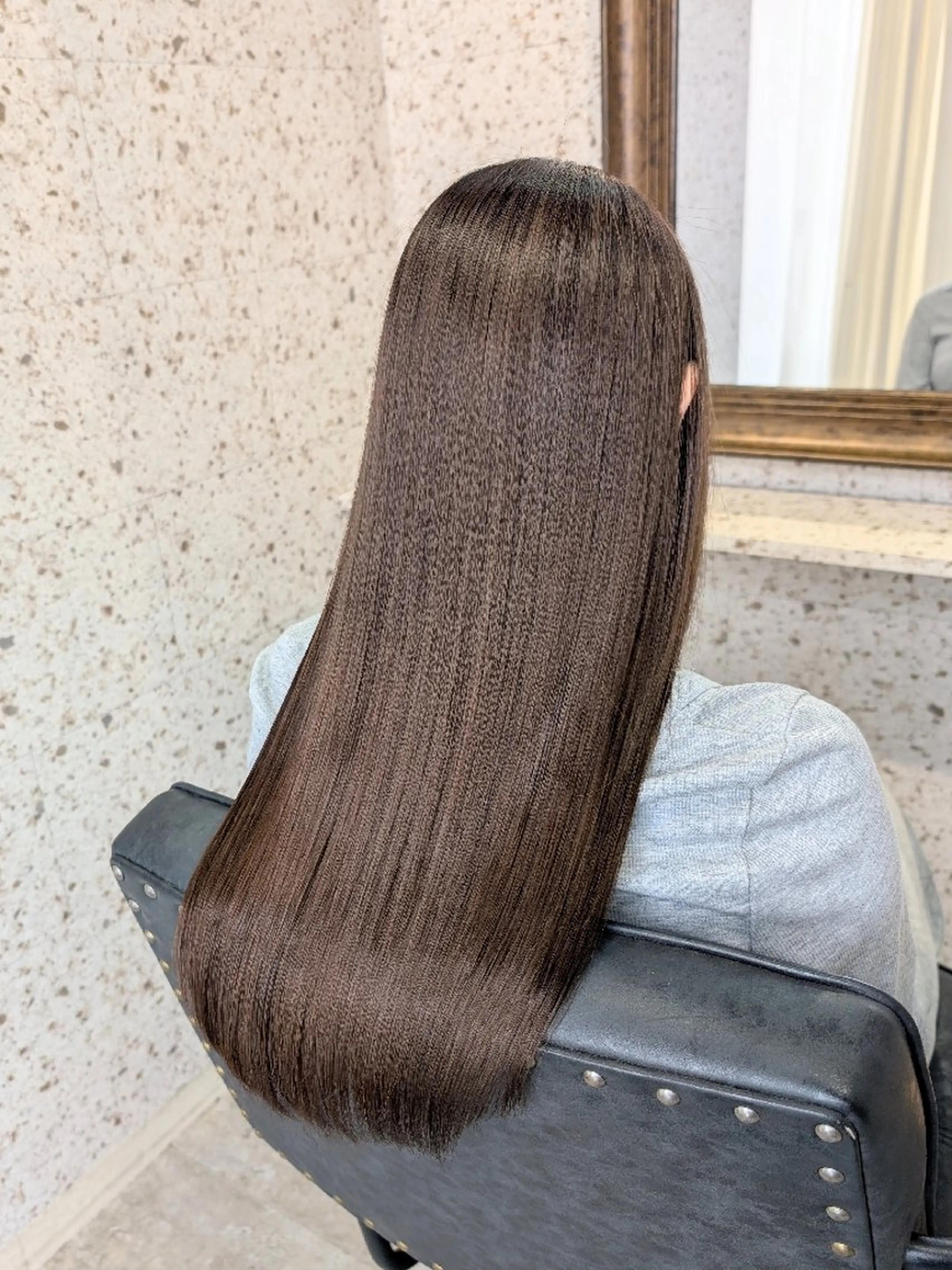 ロング パーマ 髪質改善 ストレートパーマ 縮毛矯正 トリートメント 髪質改善.縮毛矯正 ×韓国ヘアyukiのヘアスタイル