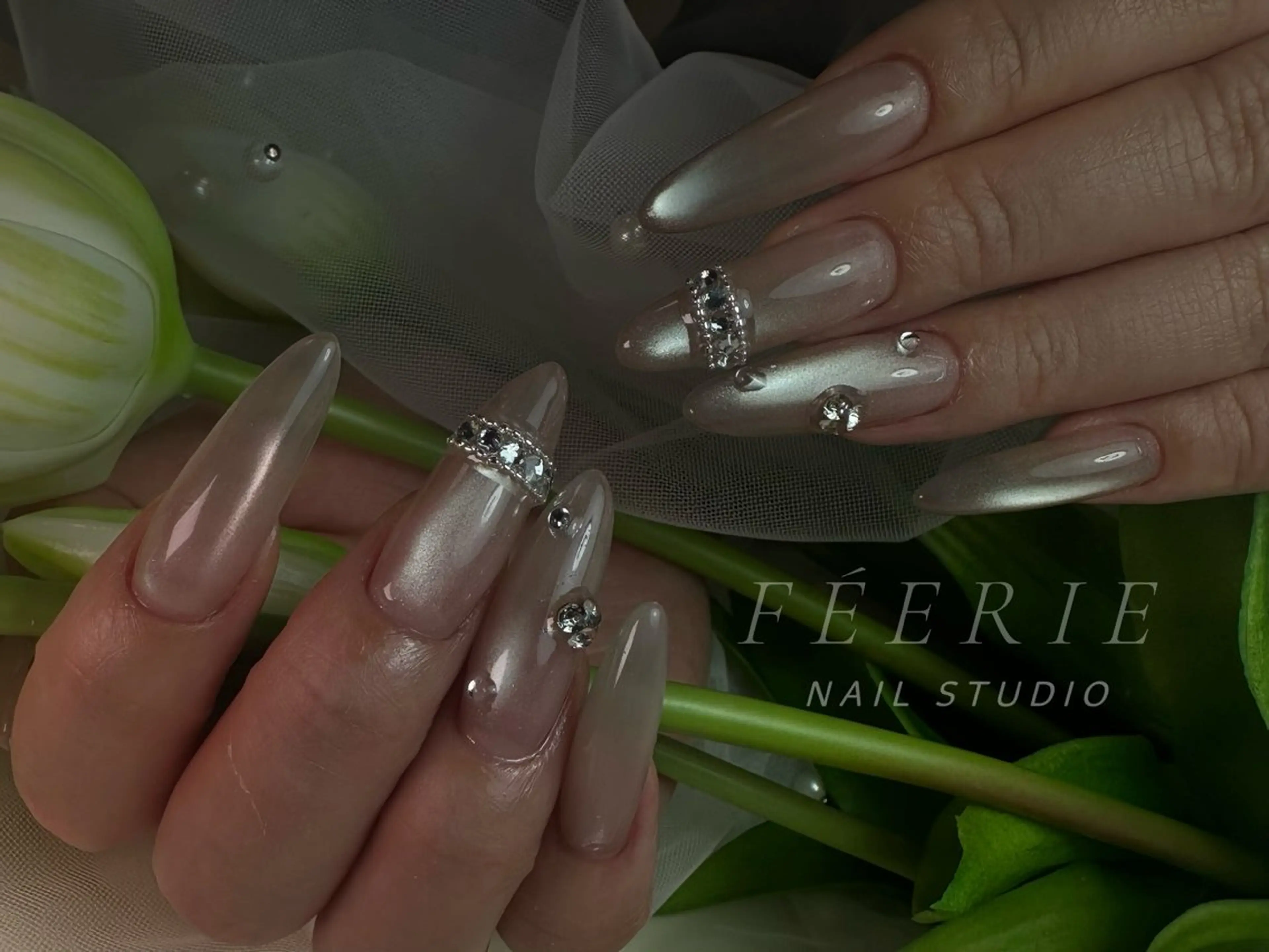 ネイル 成人式 長さ出し フットネイル フレンチネイル ジェルネイル ハンドネイル nail salon Feerieのネイルデザイン