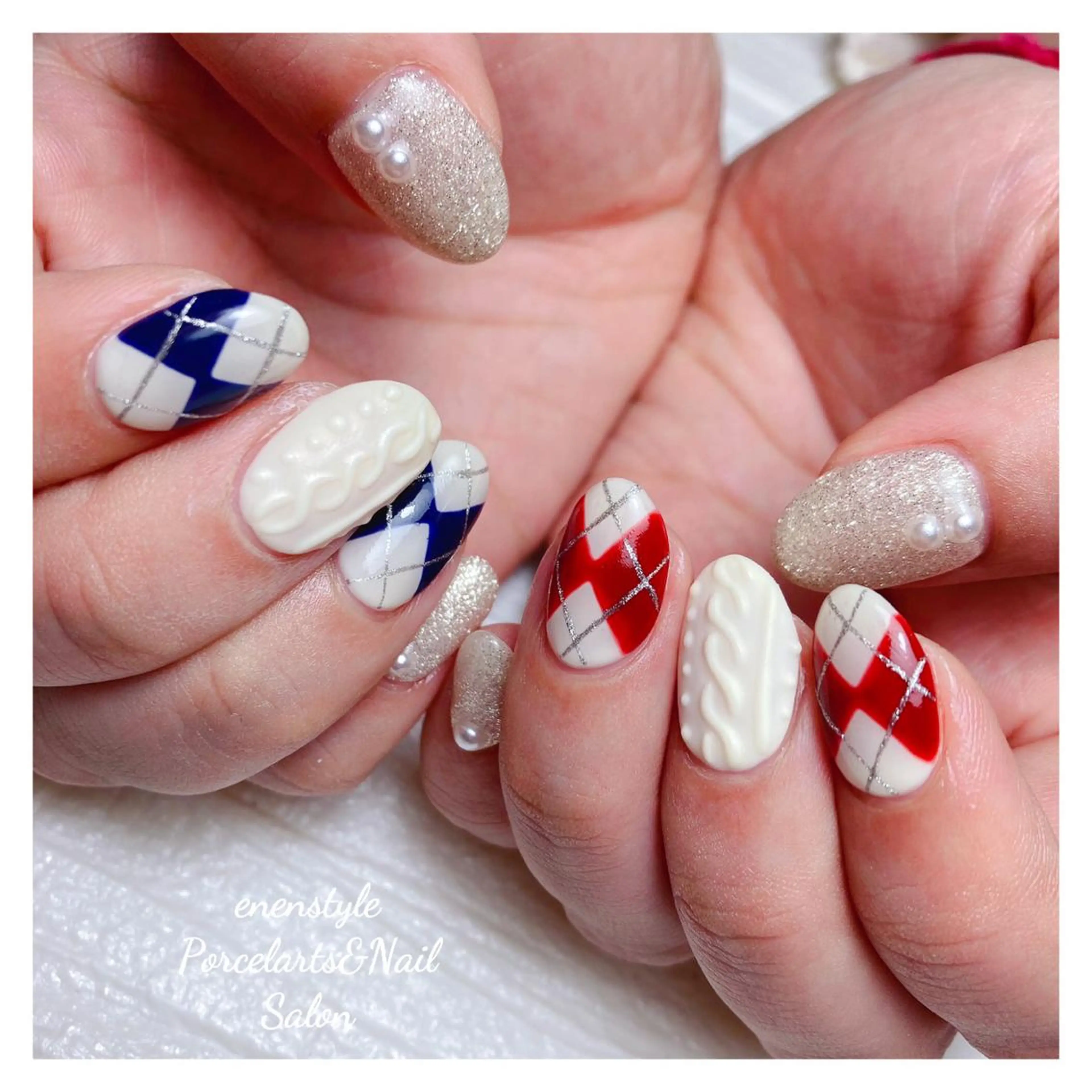 ミディアム ネイル 👑enen style👑のネイルデザイン