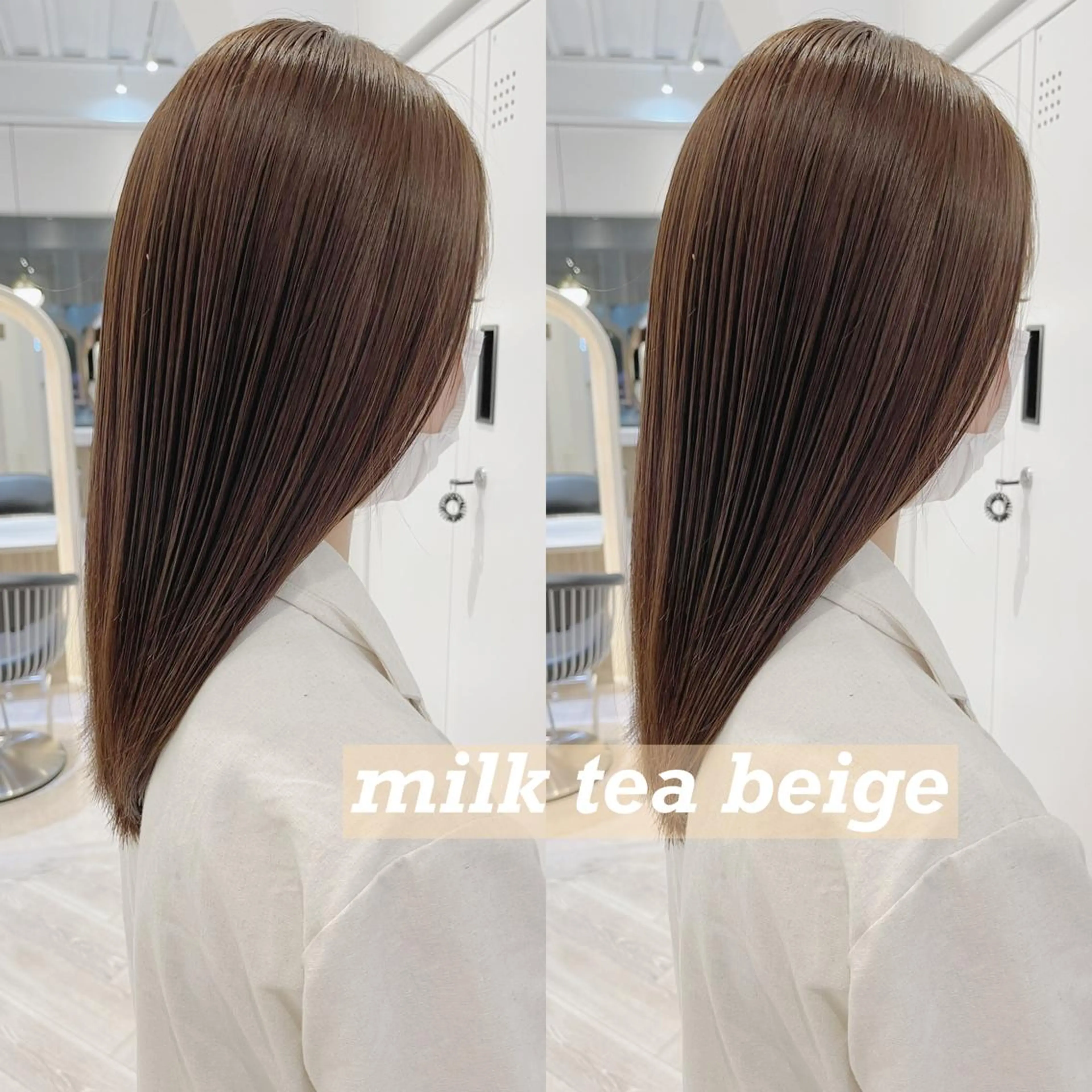 ロング カラー ヘアアレンジ ベージュカラー ミルクティーベージュ 佐々木 裕一のヘアスタイル