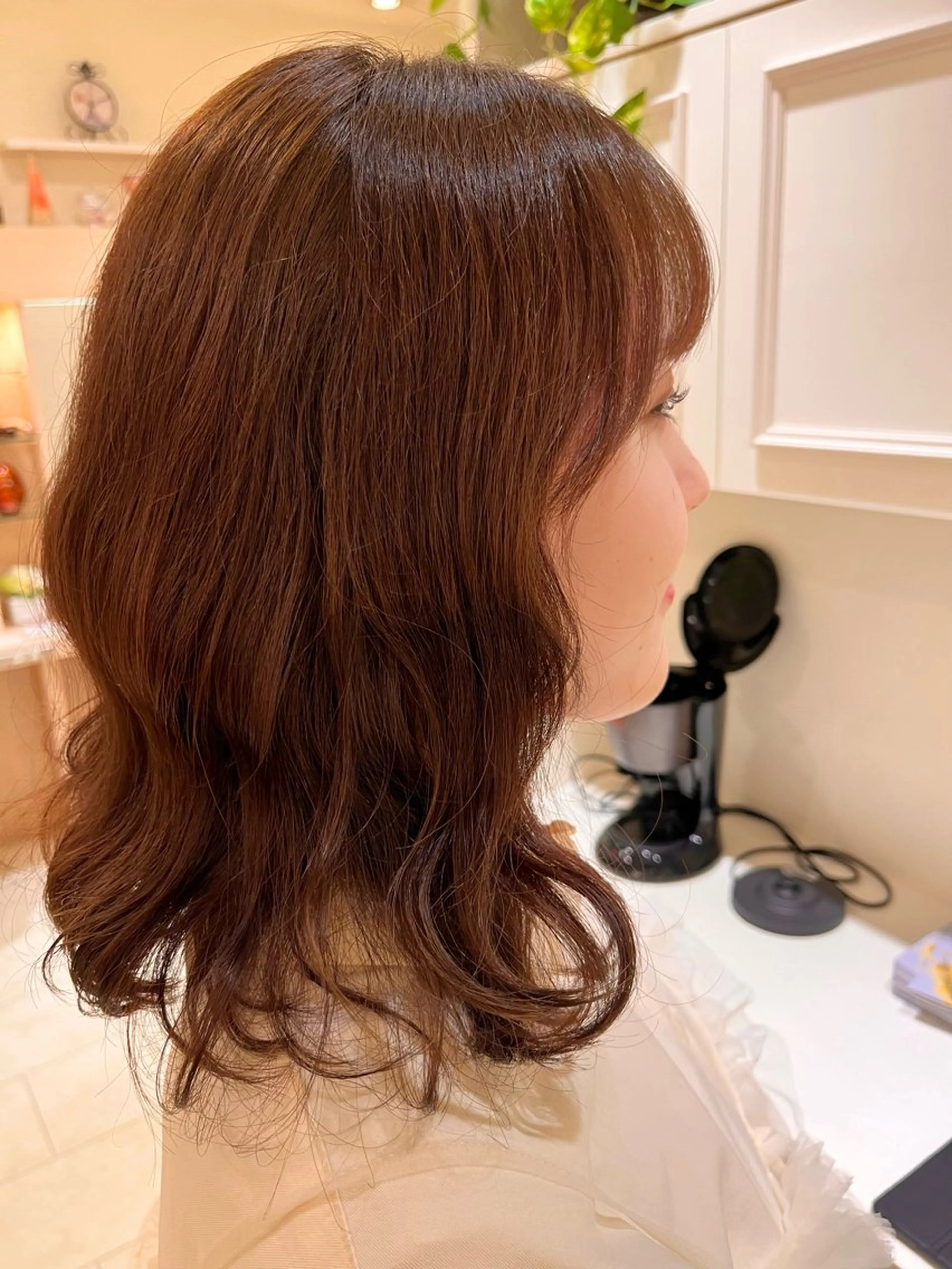 ミディアム 新開 さらのヘアスタイル