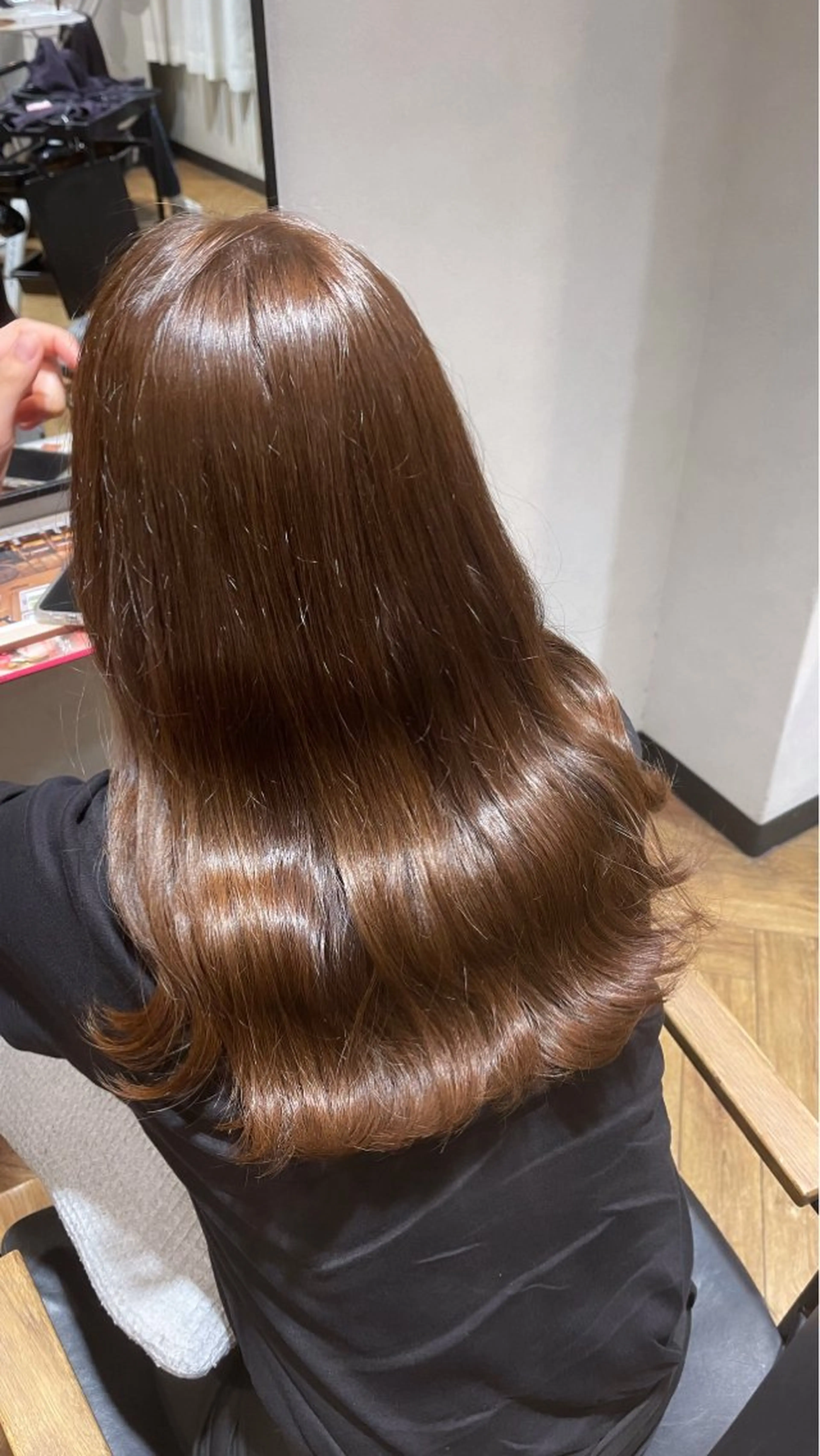 ロング カラー ブリーチ ブリーチなしカラー 愛　莉/大阪美容室 /ケア・艶カラーのヘアスタイル