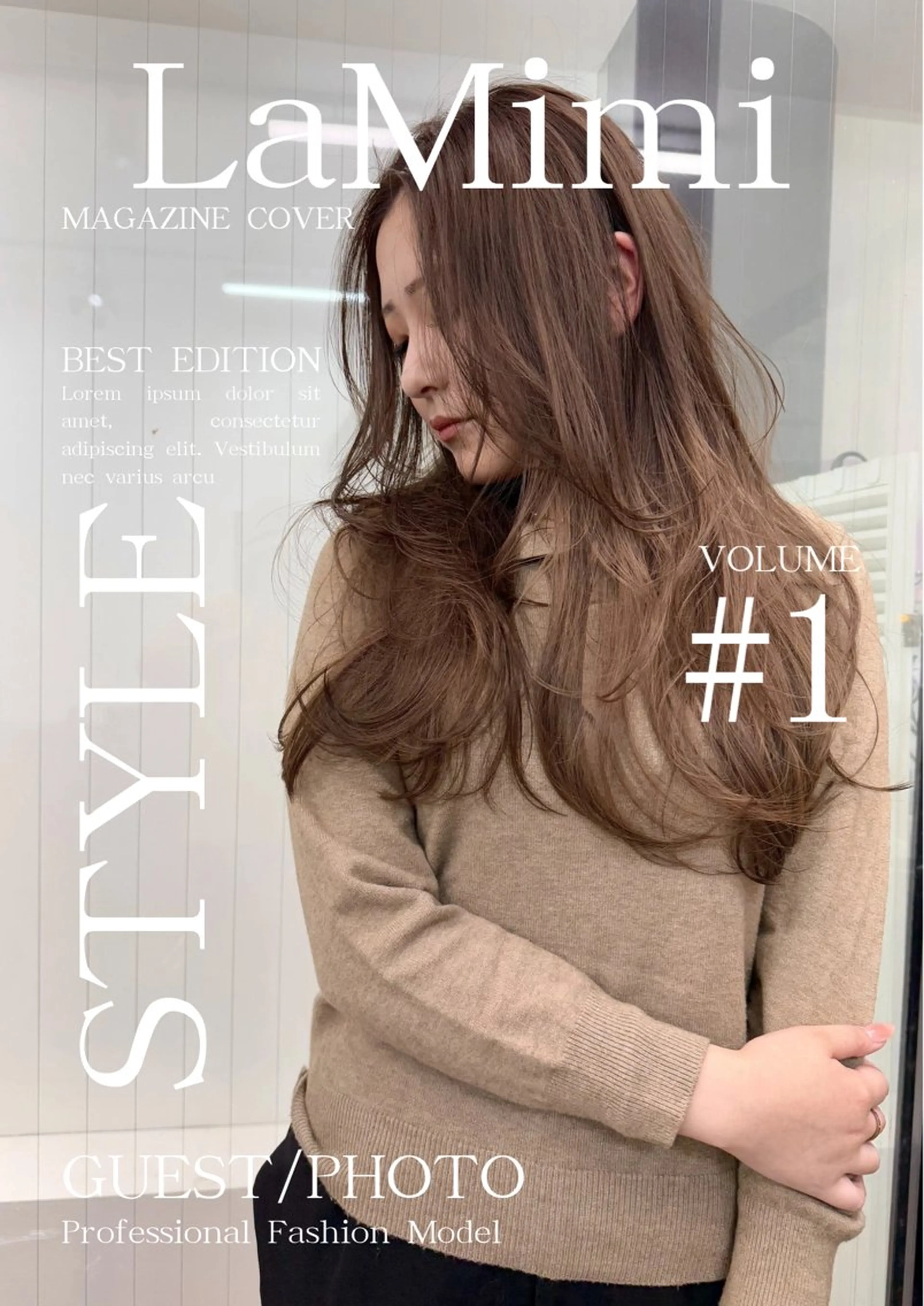 セミロング カラー セミロングパーマ バレイヤージュ ミストバング ブリーチ 透明感カラー La Mimiのヘアスタイル