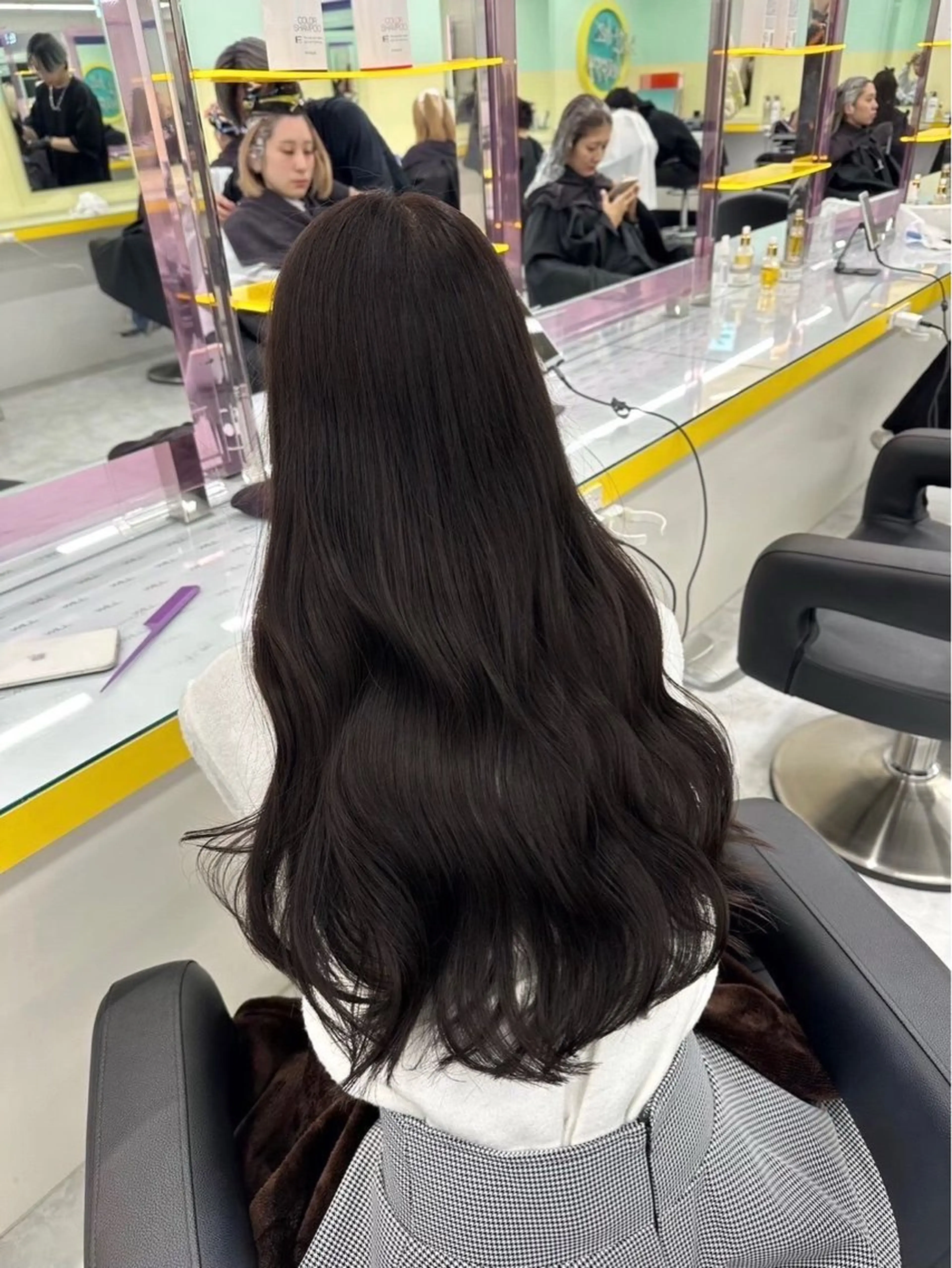 ロング カラー ヘアアレンジ ブラウンカラー 艶髪/韓国レイヤー 🤍Houtoのヘアスタイル