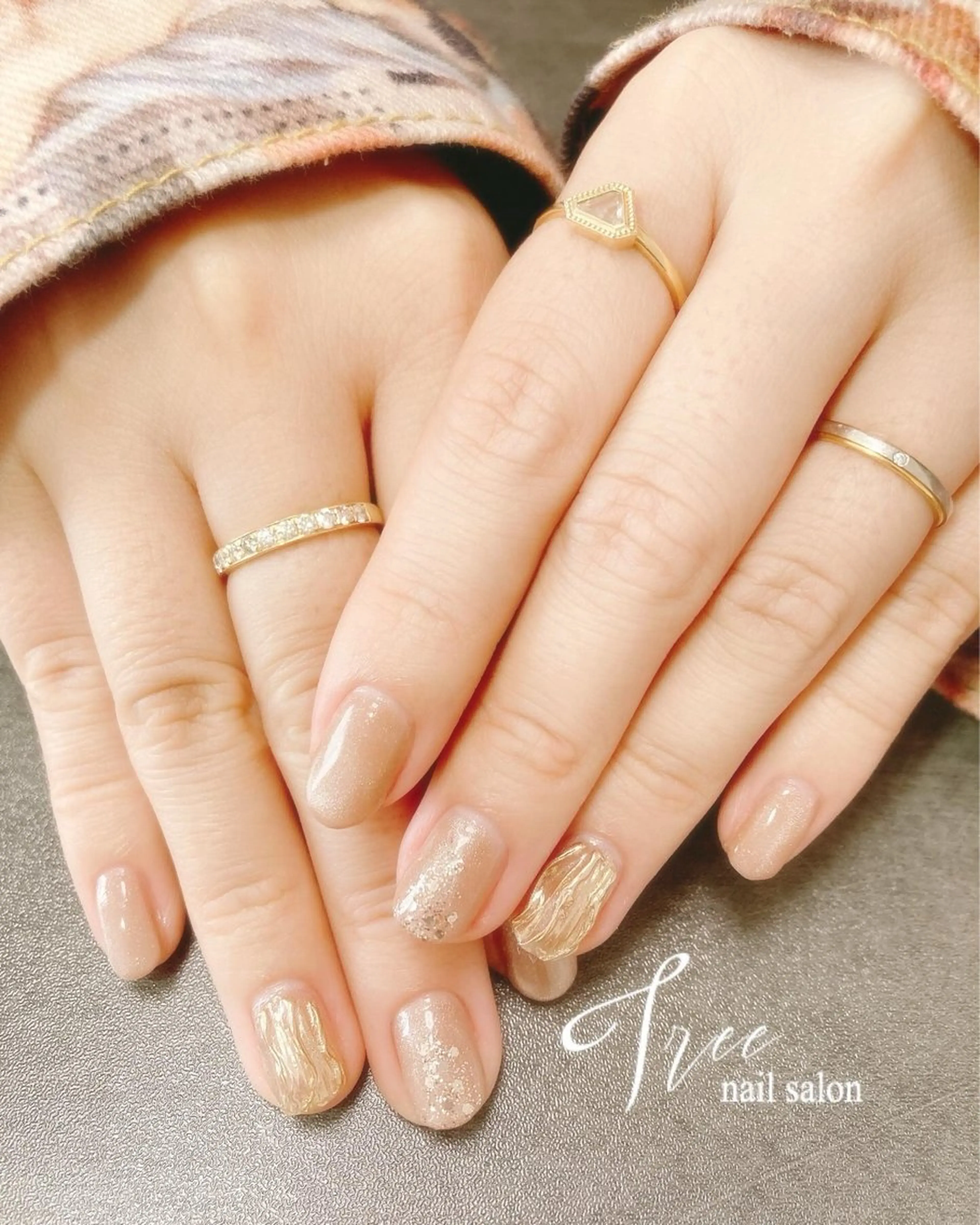 ネイル マグネットネイル ショートネイル Tree 〜saito〜のネイルデザイン