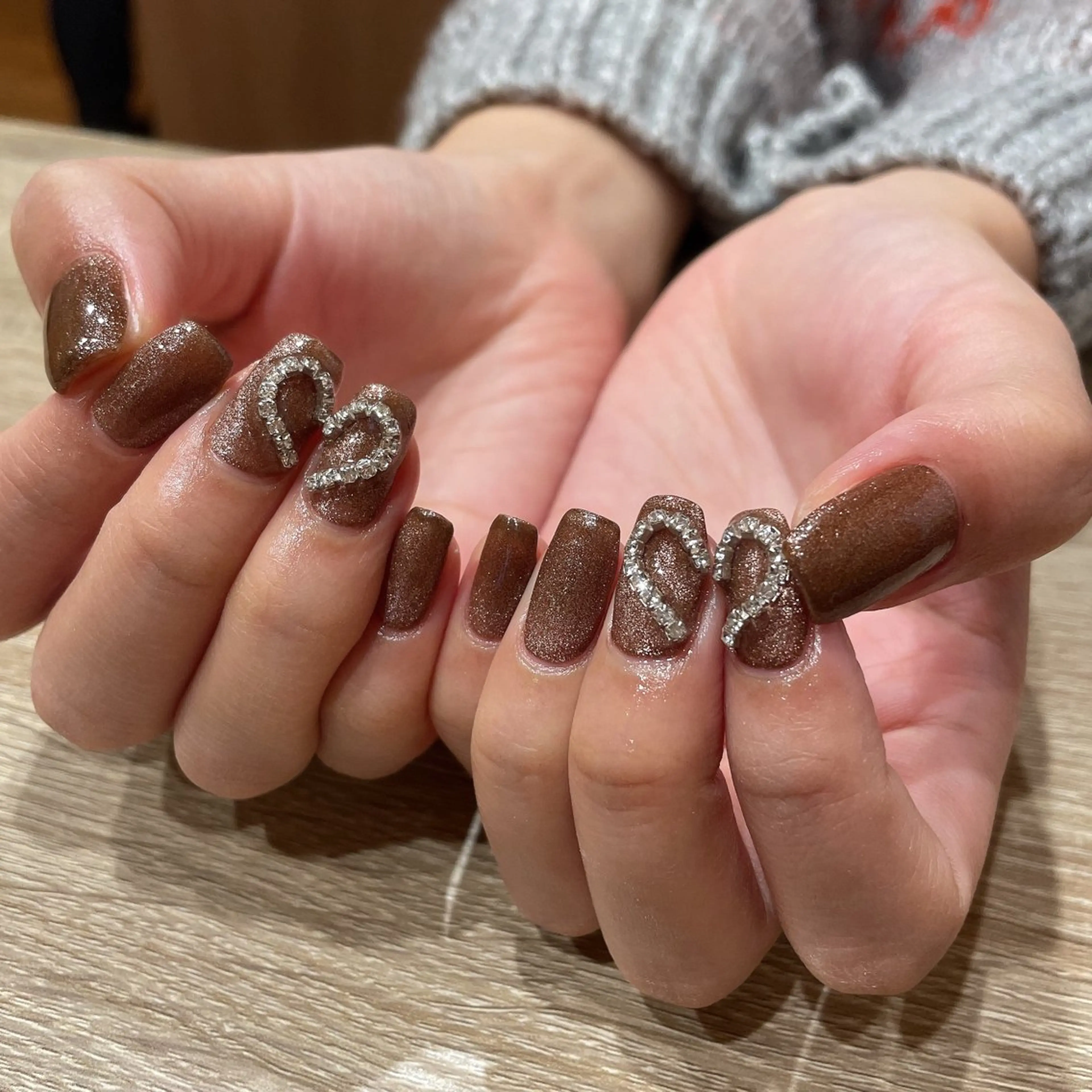 ネイル ハート ハンドネイル liberté所属・liberté🫧 新小岩のネイルデザイン