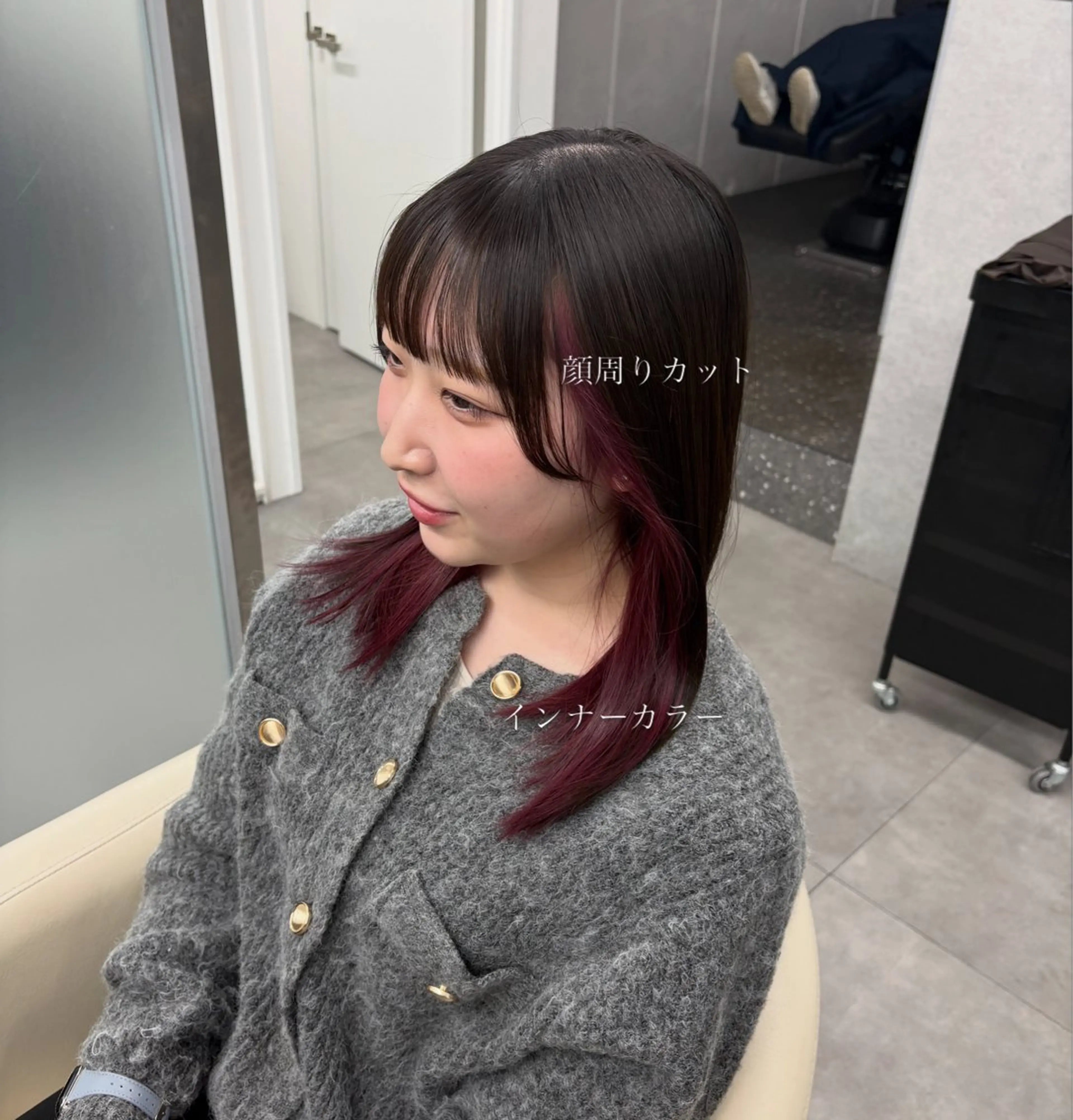 ミディアム カラー ヘアカラー トレンド甘めガーリー Mizuki☁️🫧のヘアスタイル
