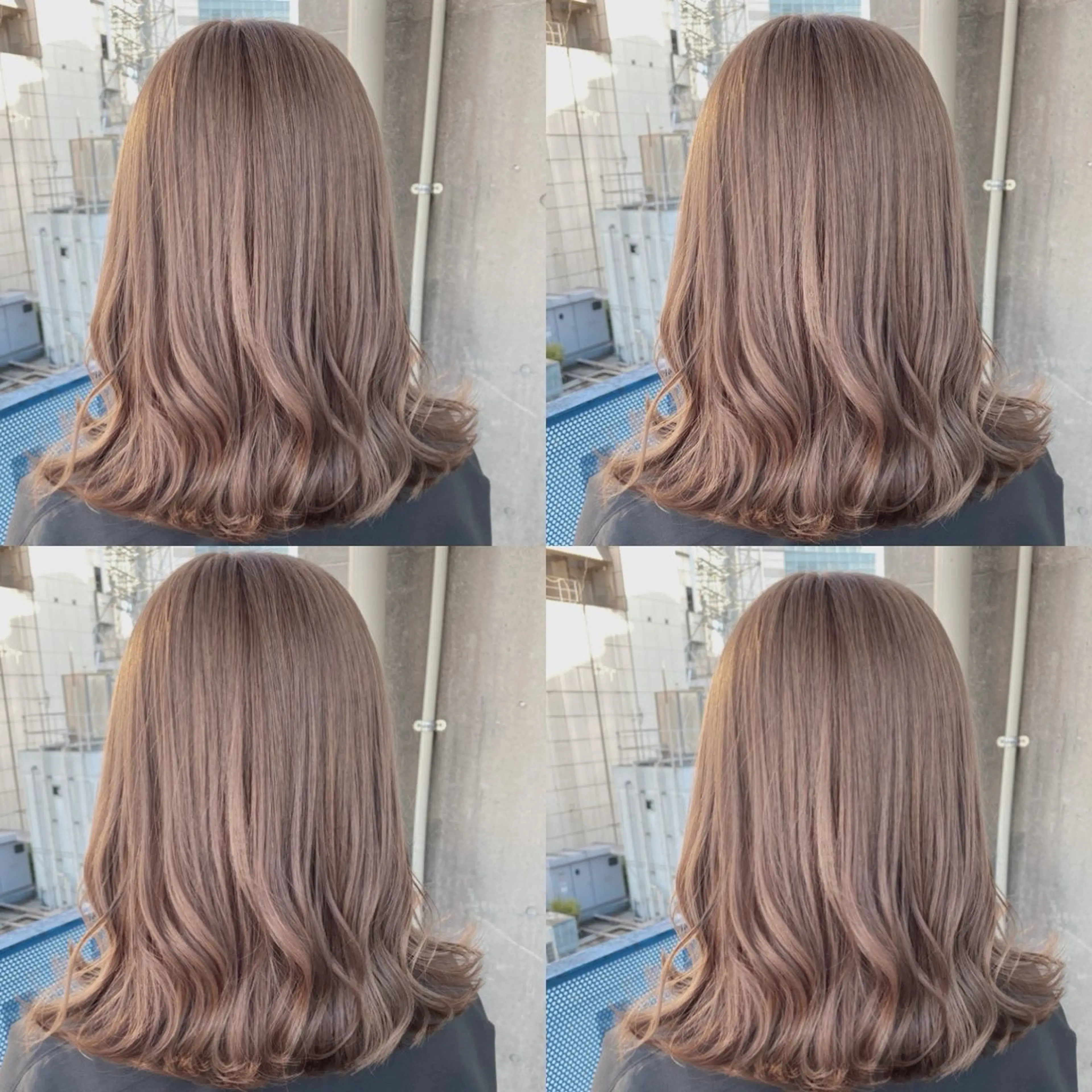 セミロング ヘアカラー トリートメント ヘッドスパ 透明感♡グレージュ ♡ミルクティー♡のヘアスタイル