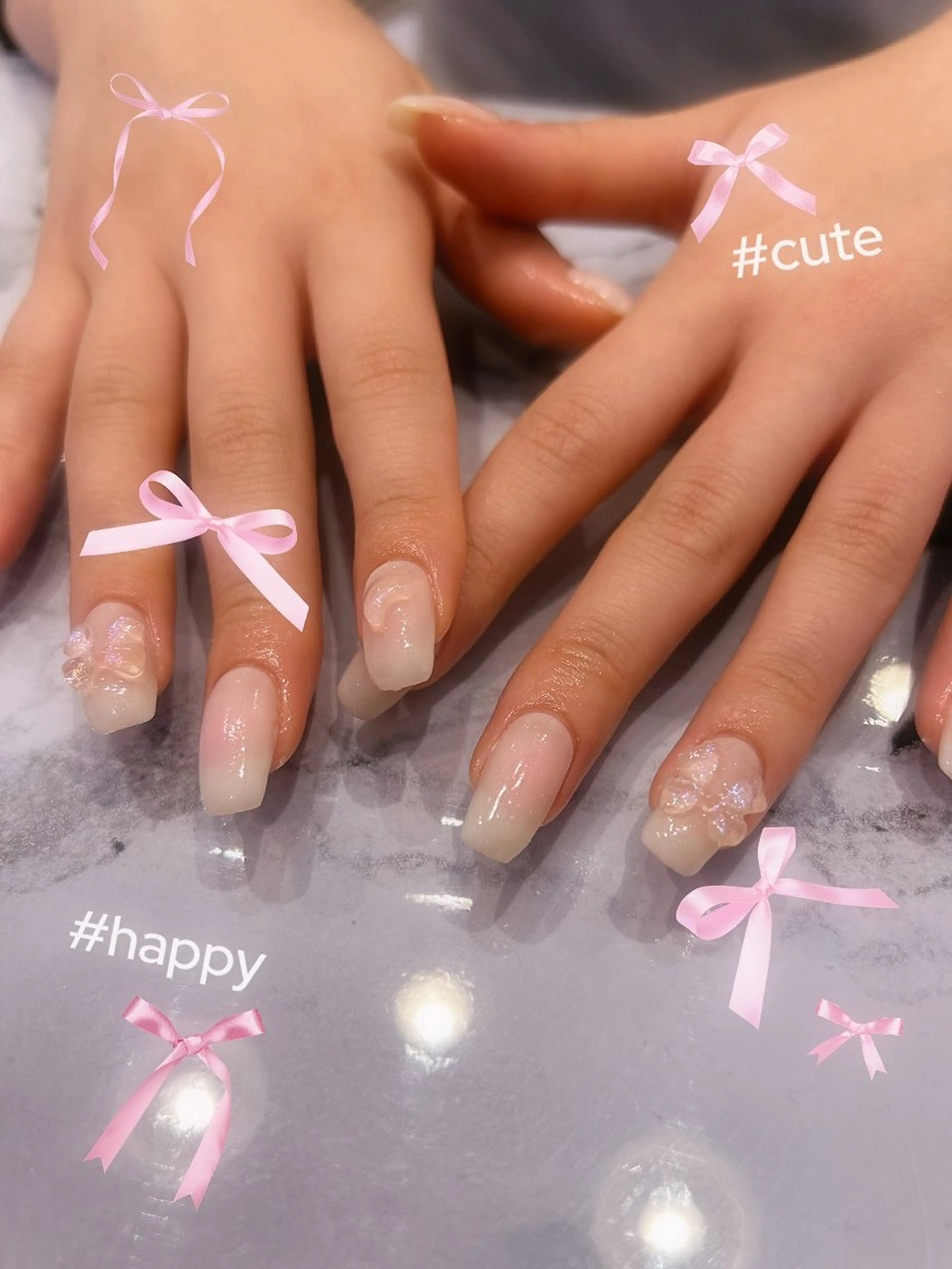 ネイル クリアネイル グラデーション オフィスネイル ワンカラーネイル シンプルネイル ハンドネイル 🎀大人nail /NOISMはな🎀のネイルデザイン