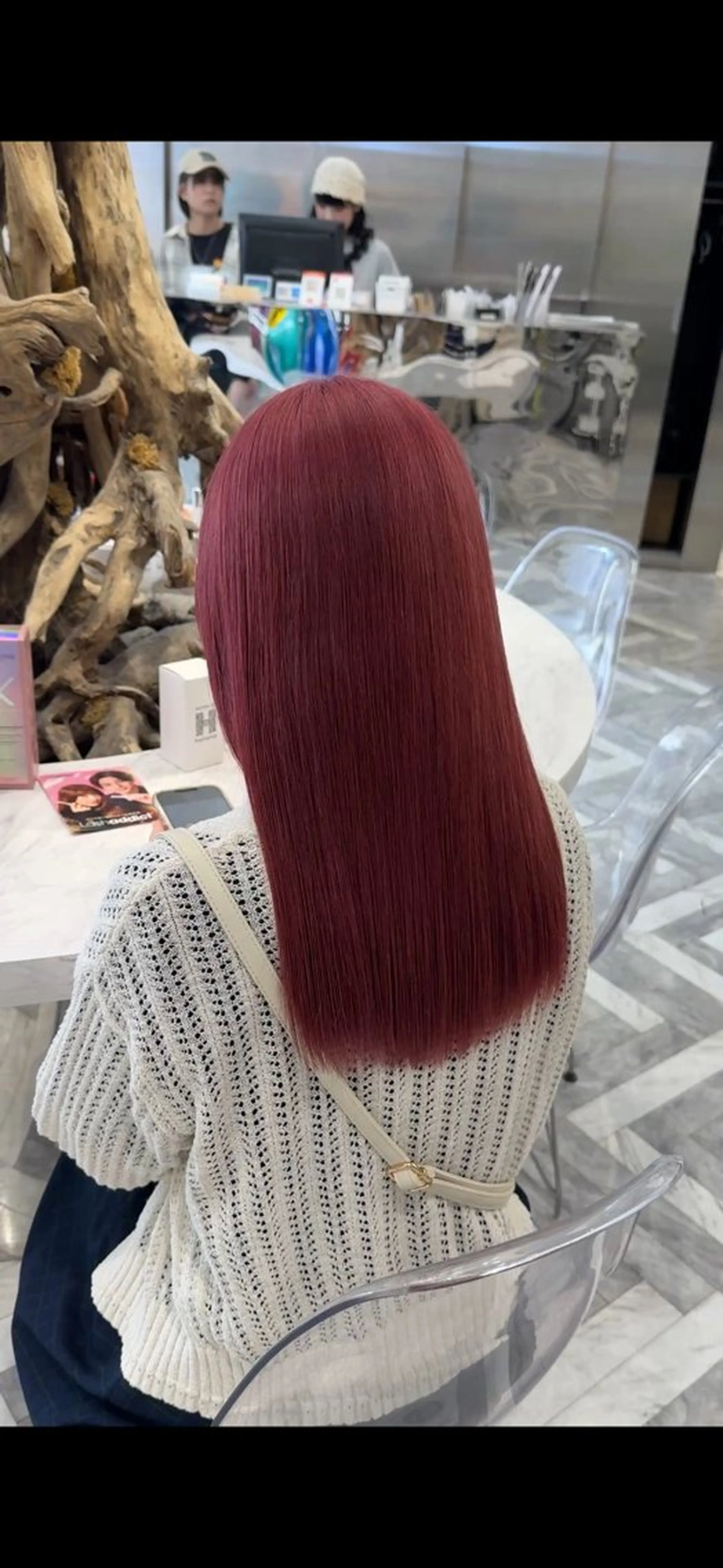 カラー ブリーチ ケアブリーチ デザインカラー ダブルカラー イヤリングカラー 酸性ストレート /ハイトーン/つばさのヘアスタイル