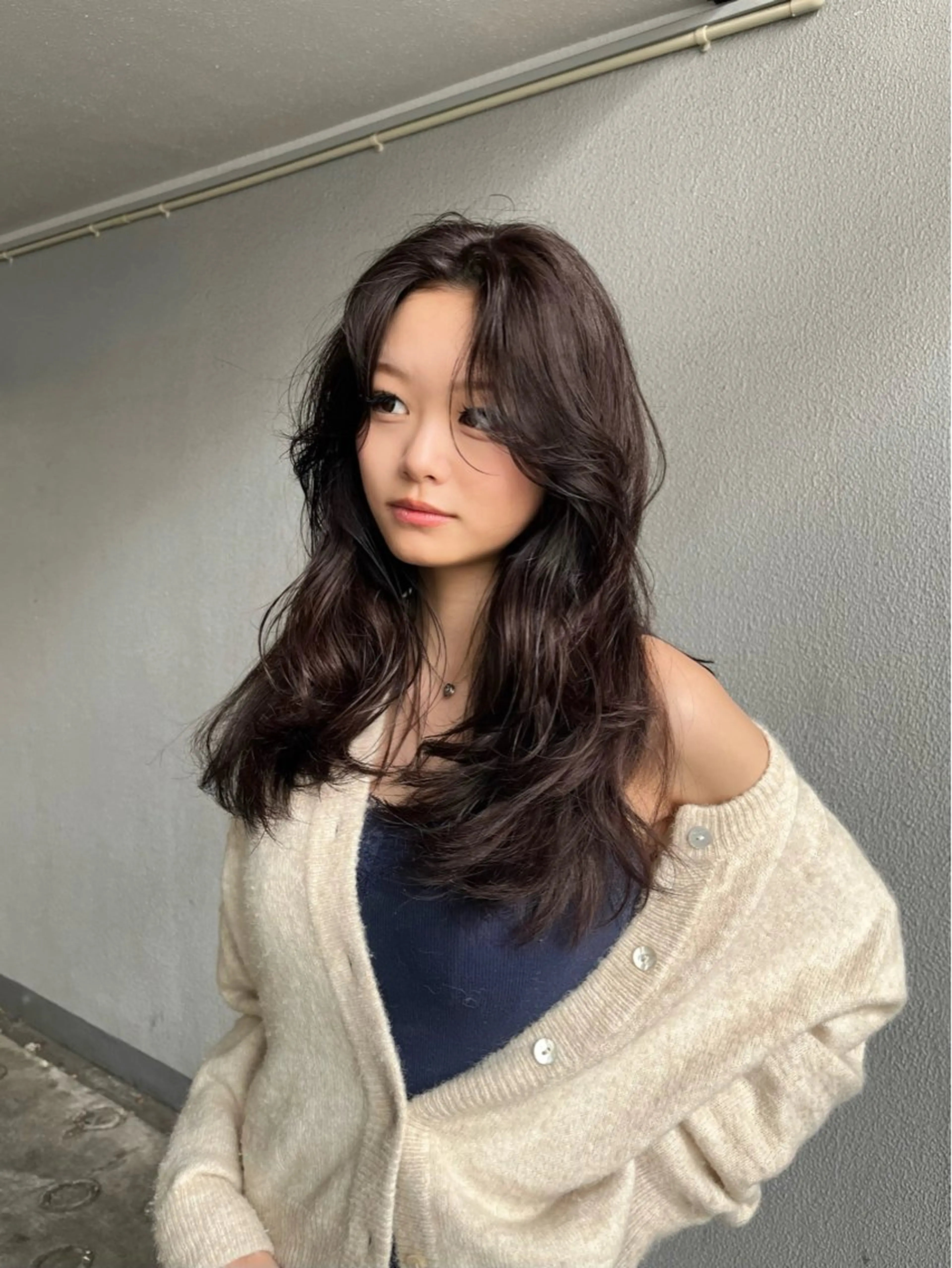 セミロング カラー パーマ/縮毛矯正 /かわいい/せき🫧のヘアスタイル