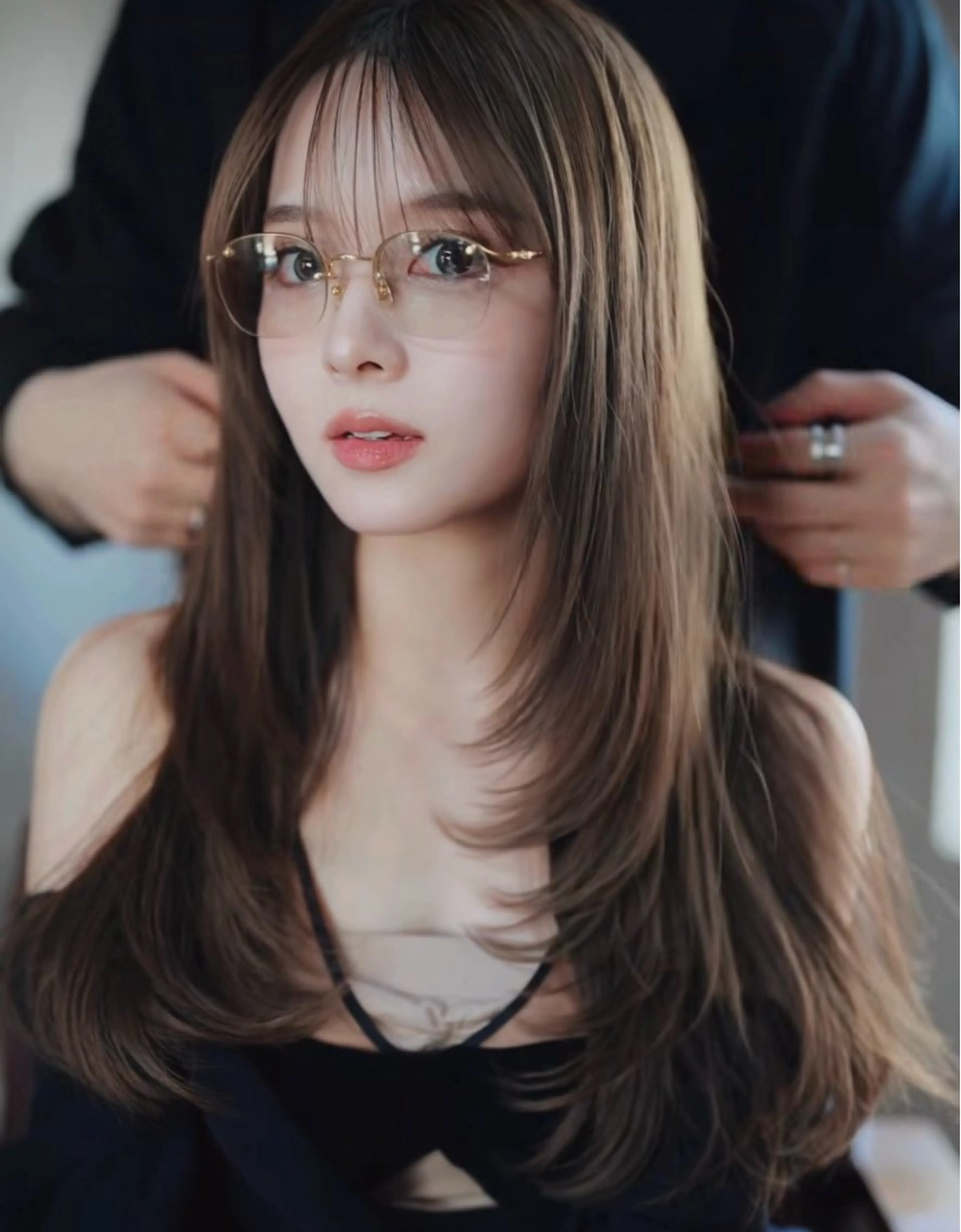ロング カット ヘアカラー トリートメント ALLY 原宿のヘアスタイル