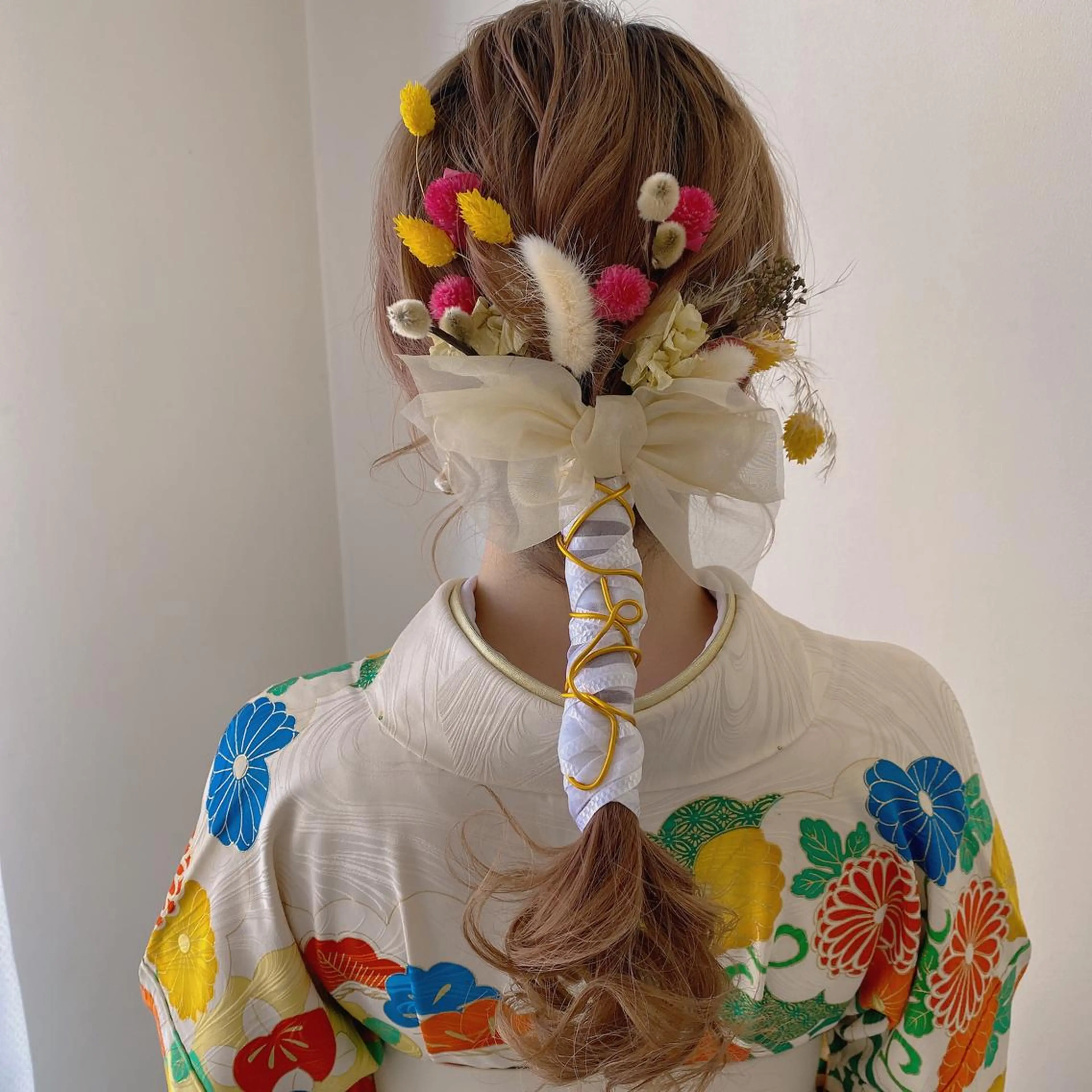 ヘアアレンジ 卒業式のヘアスタイル 着付け 顔まわり‎🤍小顔 カット🤍みさきのヘアスタイル