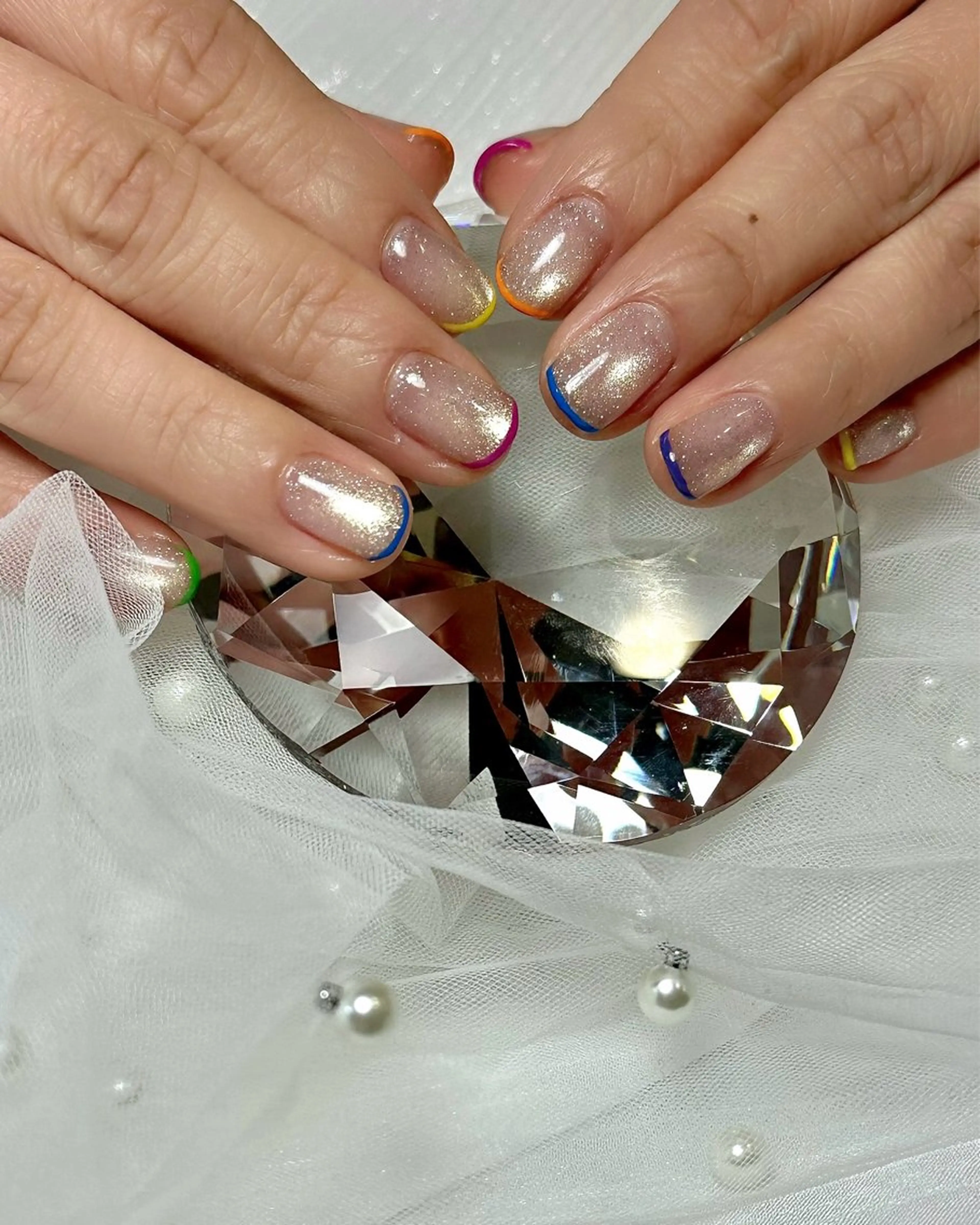 【何度でも同価格✨】マグネットスキニーフレンチ🧲極細ラインでトレンド感（オフ・ケア込） 💅技術向上キャンペーン中の写真