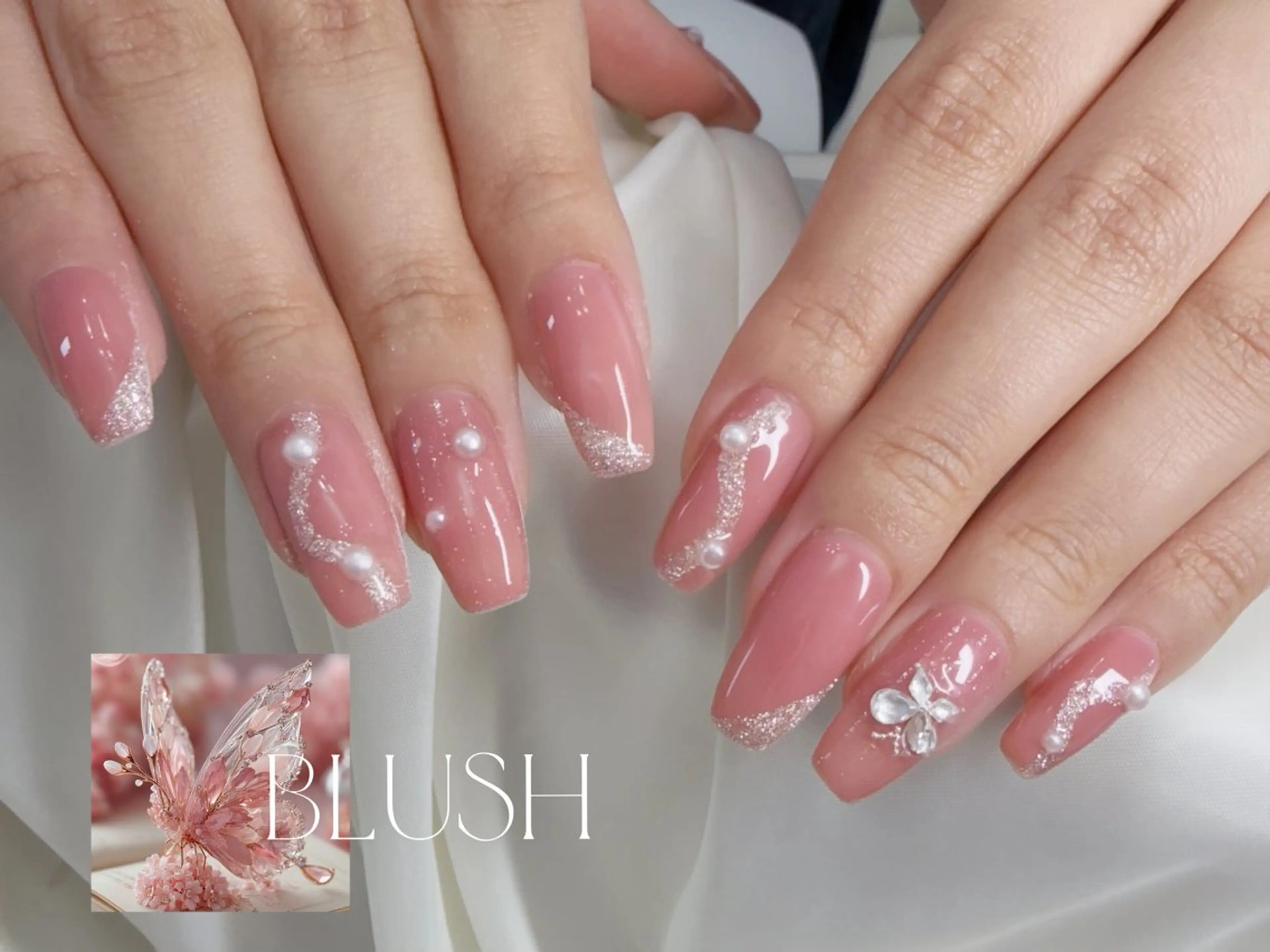 ネイル ピンク 非対面ネイルサロン Eveのネイルデザイン