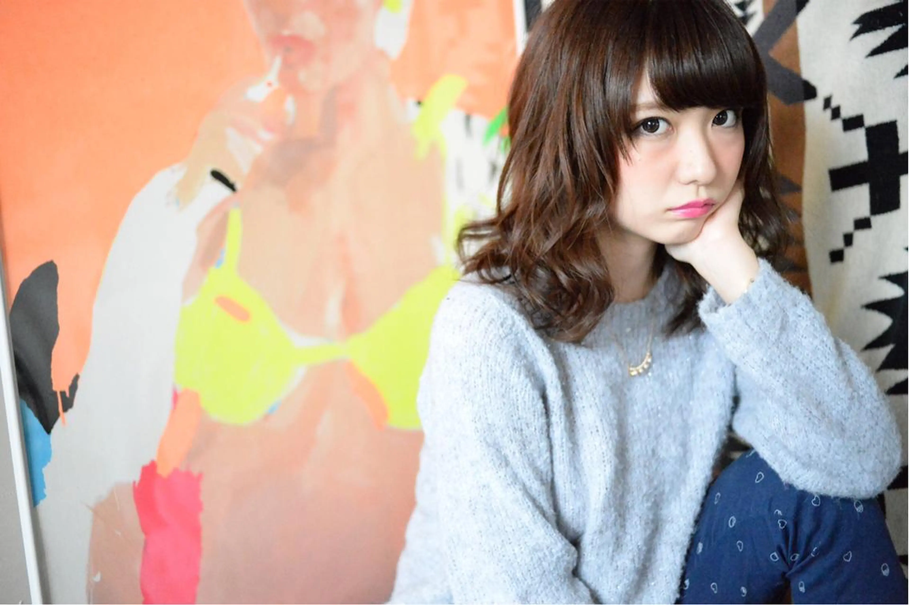 セミロング ロング カラー パーマ ヘアアレンジ メンズハイトーン メンズバレイヤージュのヘアスタイル