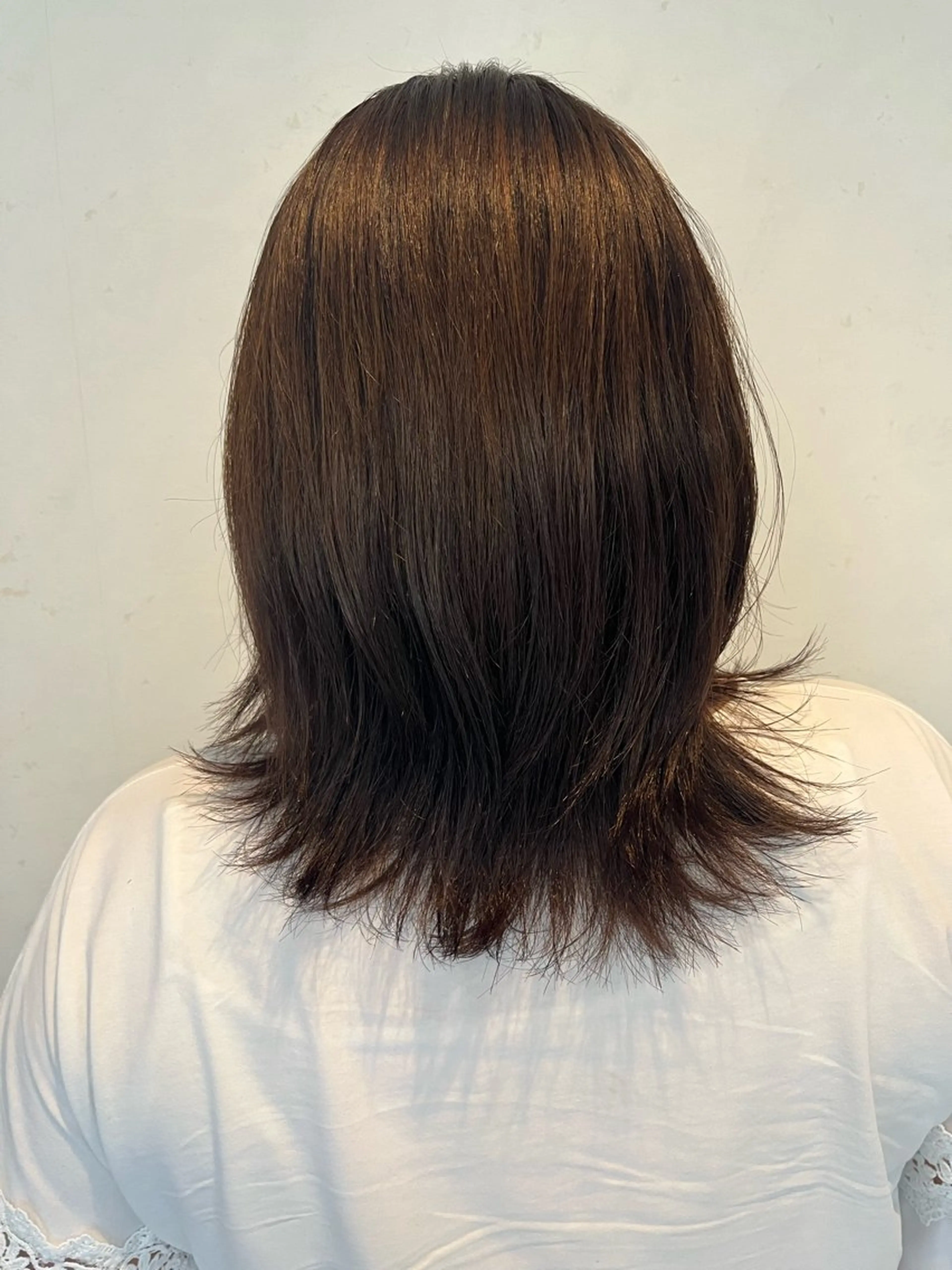 ミディアム カラー 伊藤 さやかのヘアスタイル