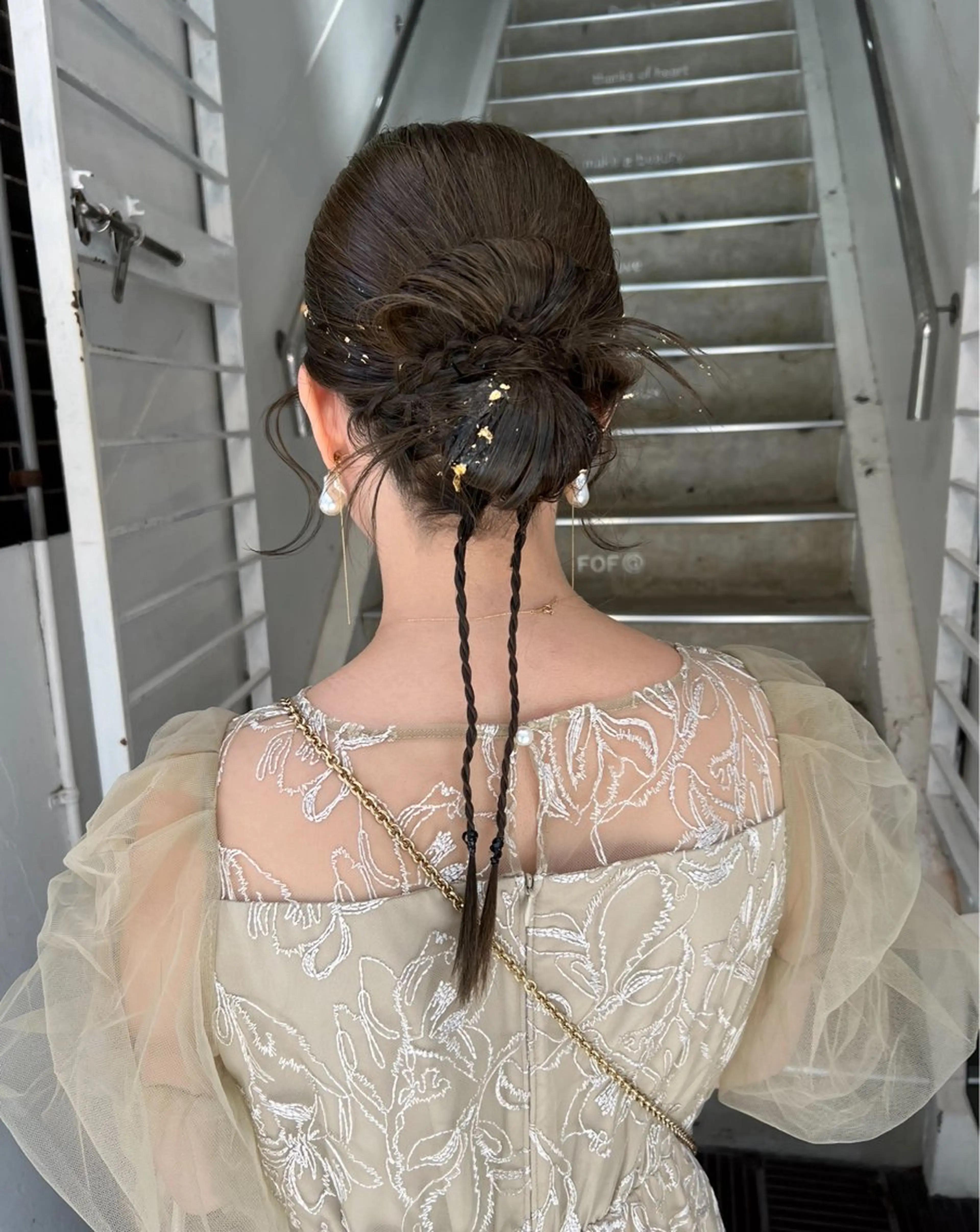 セミロング カラー ヘアアレンジ ヘアセット ツキノキ ミナのヘアスタイル