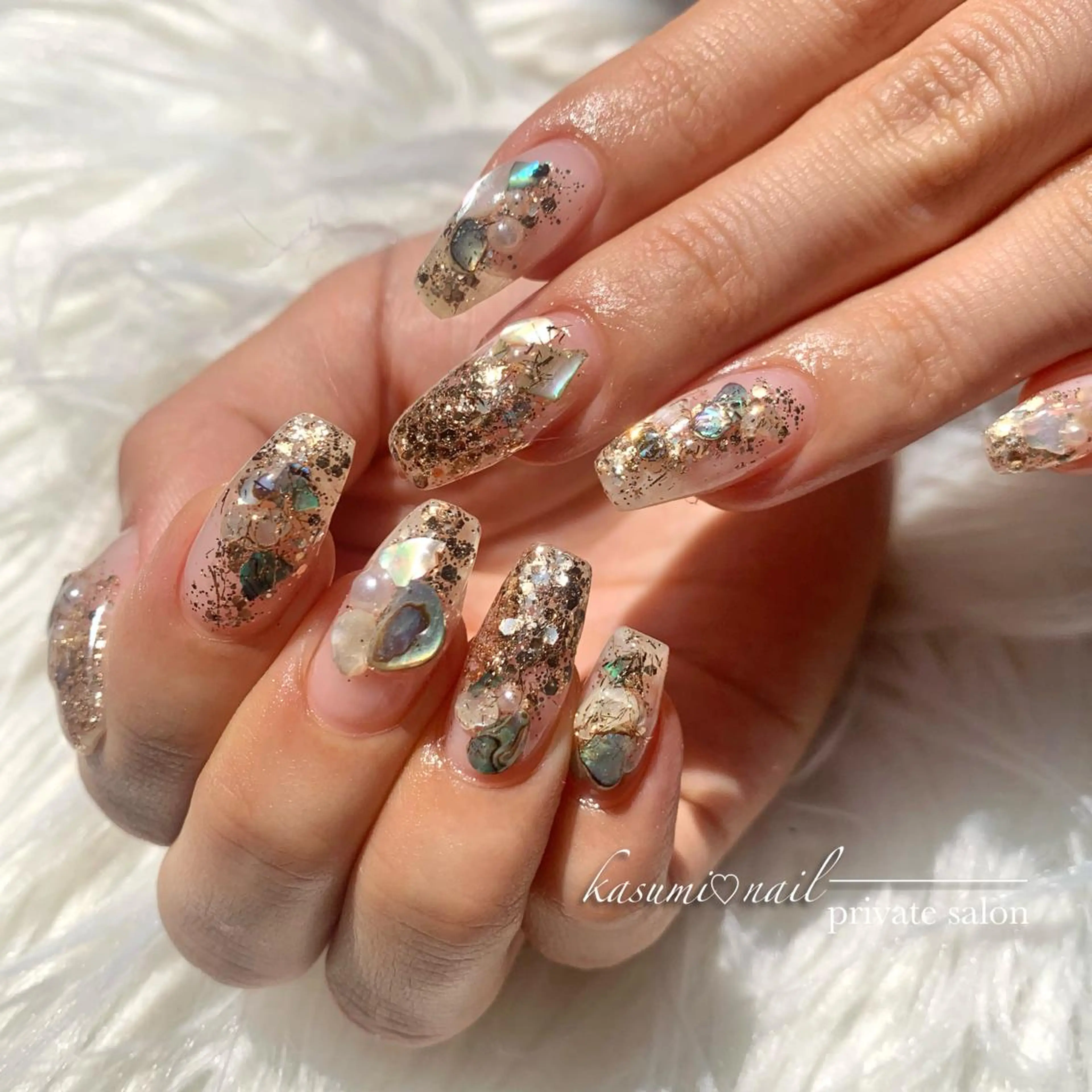 ネイル アートネイル フットネイル フレンチネイル ロングネイル マグネットネイル KASUMI♡ Nailのネイルデザイン