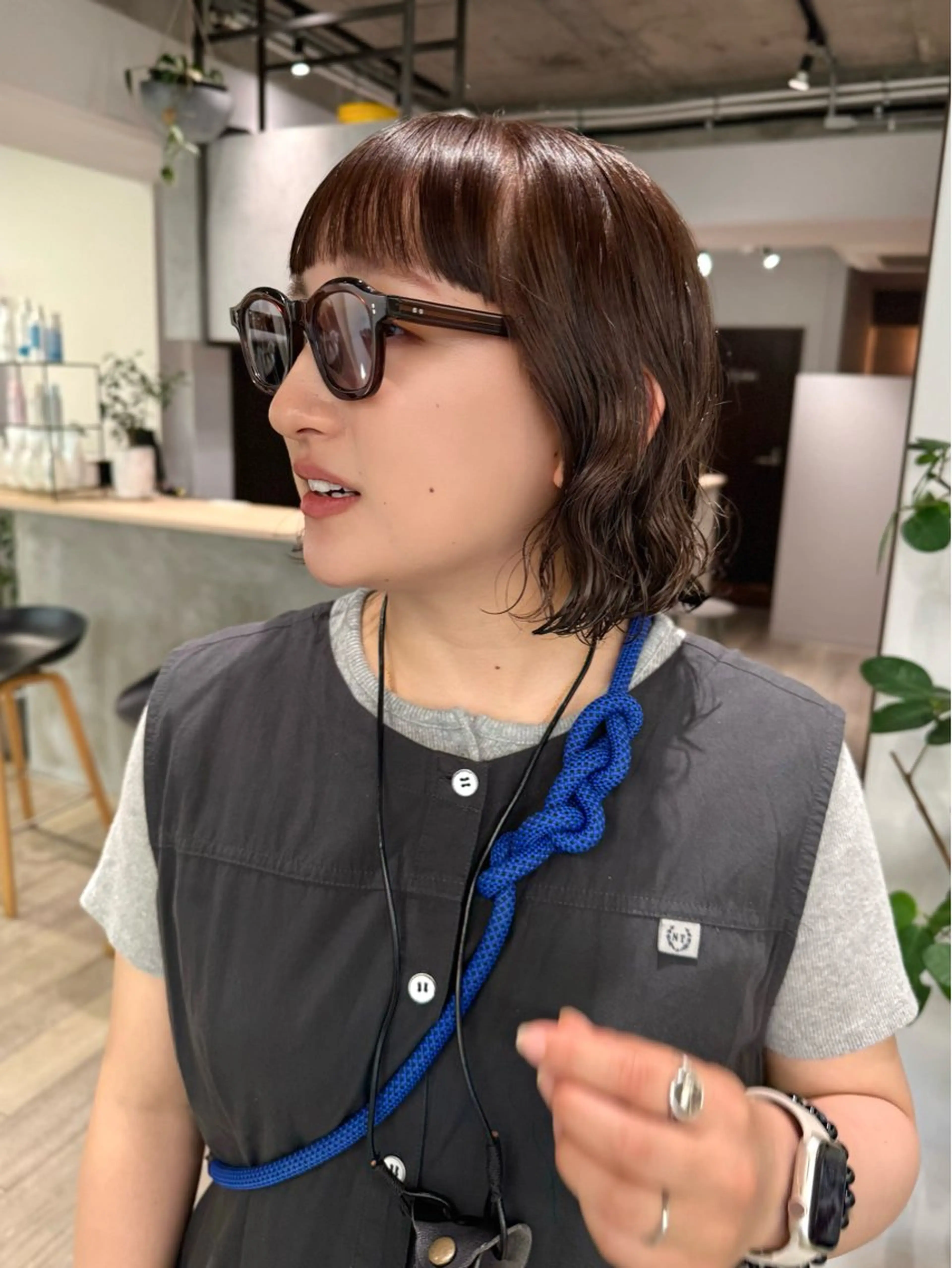 ミディアム カラー カット ヘアカラー トリートメント や ぎ /似合わせ カラー/神戸美容室のヘアスタイル