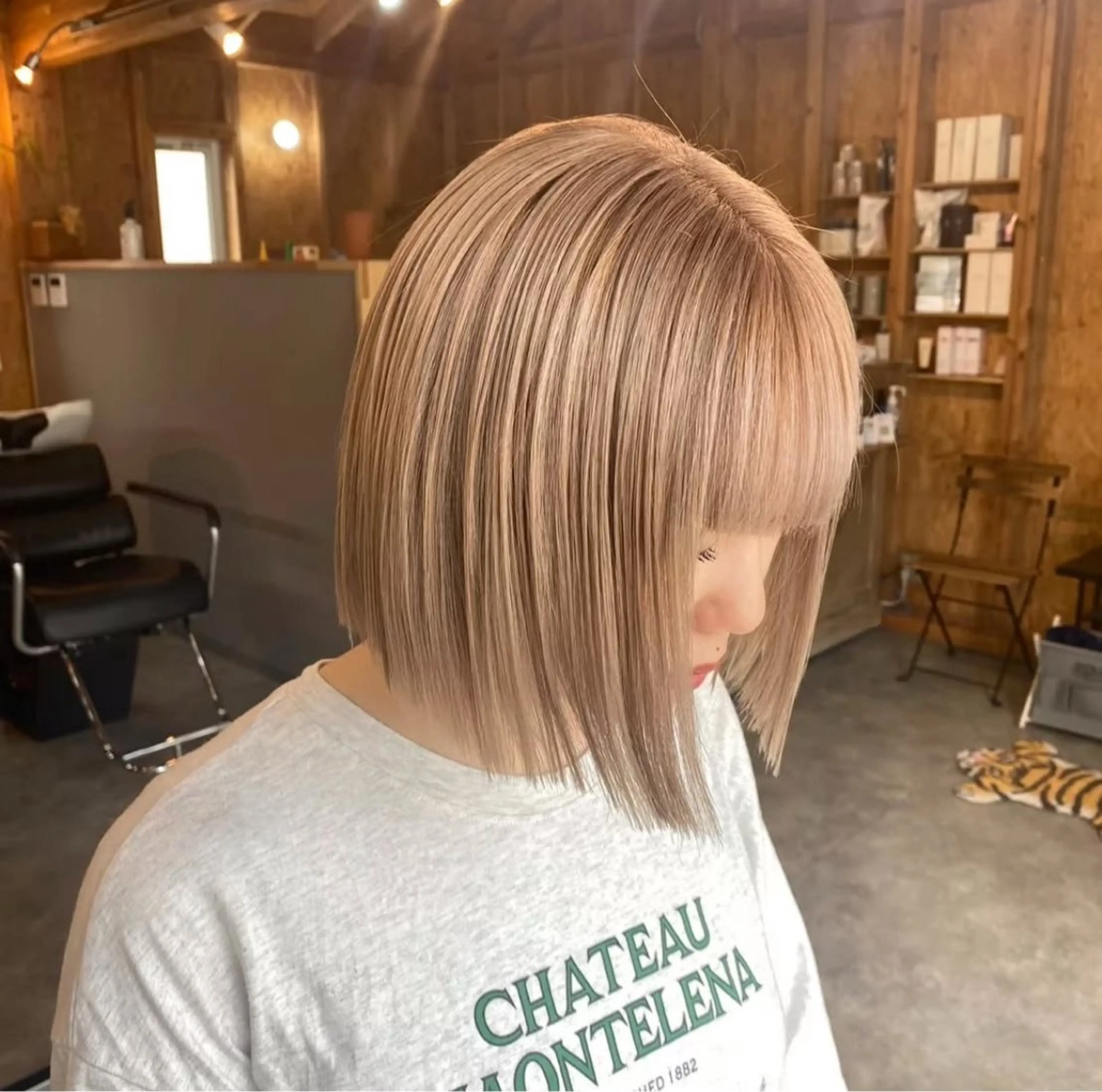 カラー ⛅️柔らかハイトーン ×モテ艶🍒ももかのヘアスタイル