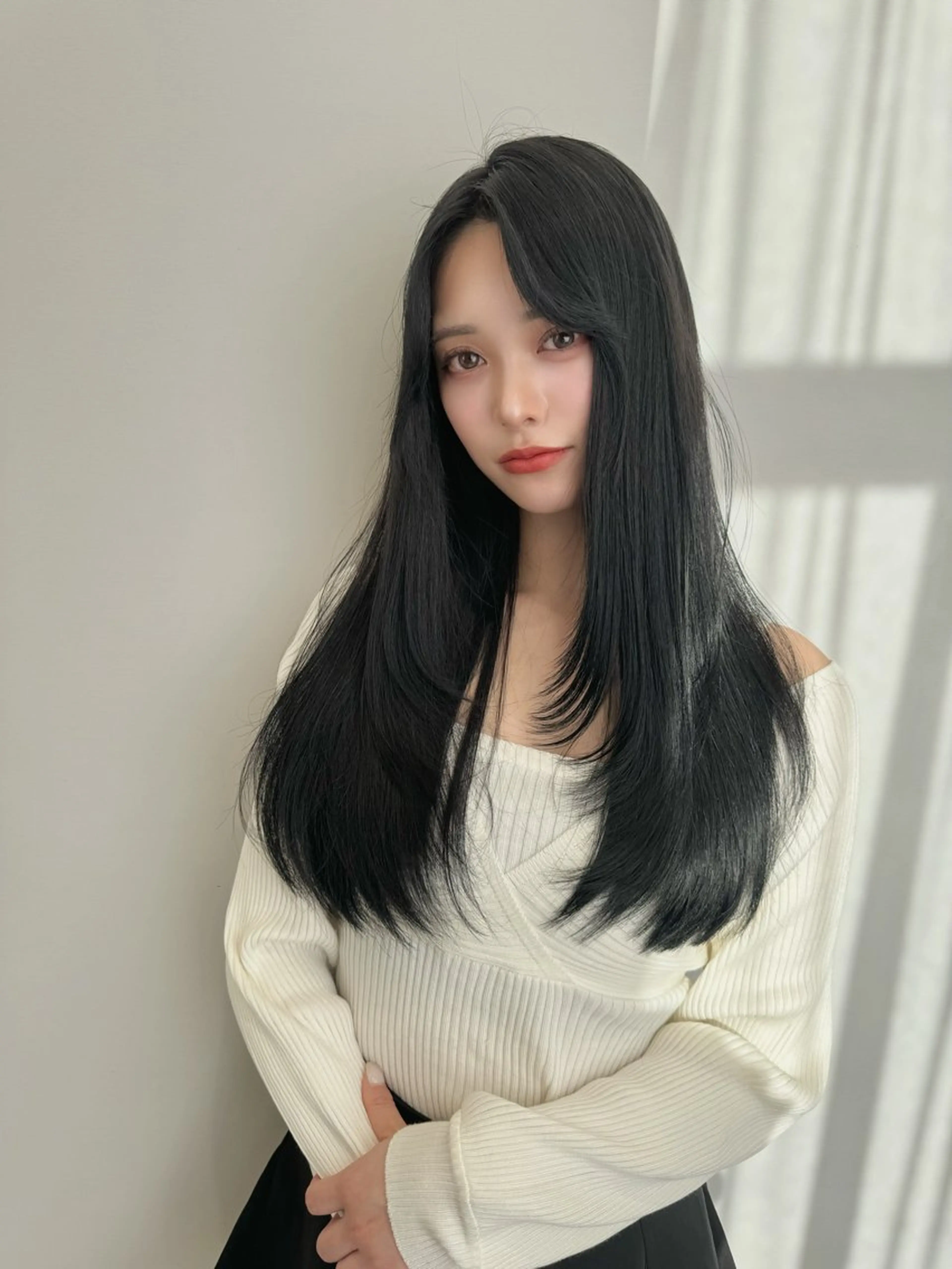 ロング カラー カット ヘアカラー トリートメント COA GINZA 空也/前髪/顔まわりのヘアスタイル