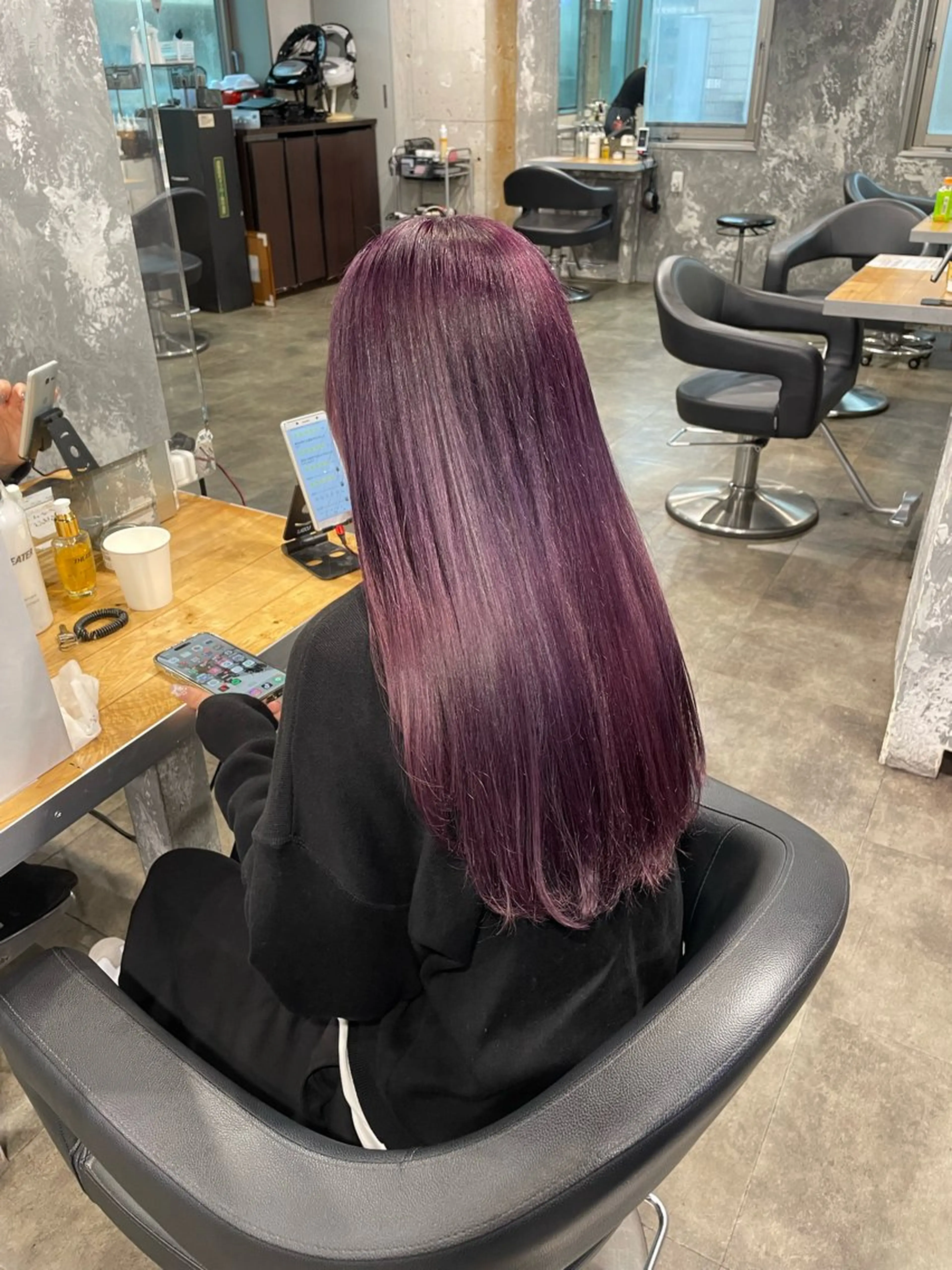 ロング カラー ヘアカラー ハイトーン 横浜💞ミオのヘアスタイル