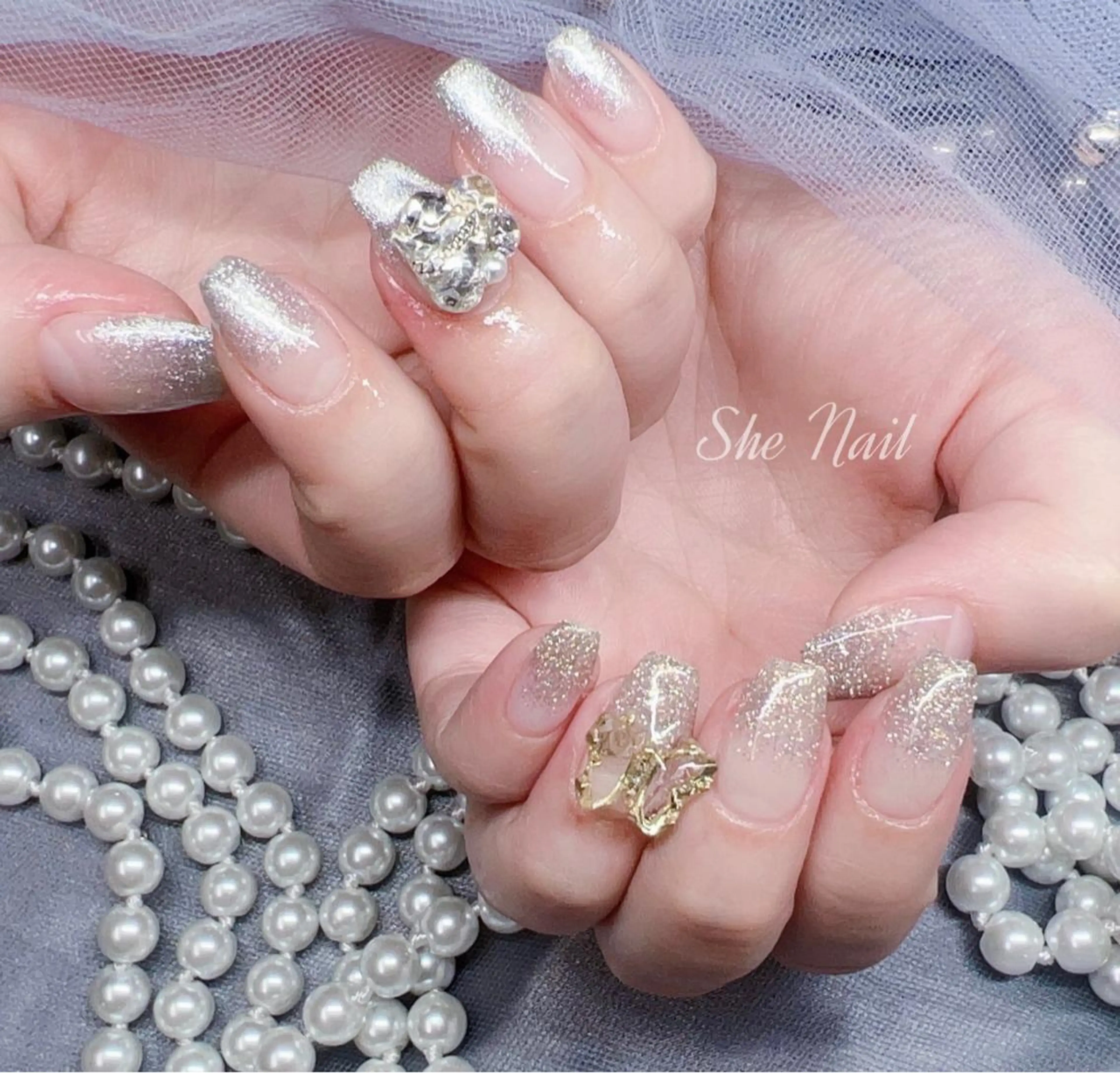 ネイル チークネイル 長さ出し マグネットネイル 持ち込み ワンカラーネイル ハンドネイル She   Nail所属・ISA_ BELLAのネイルデザイン