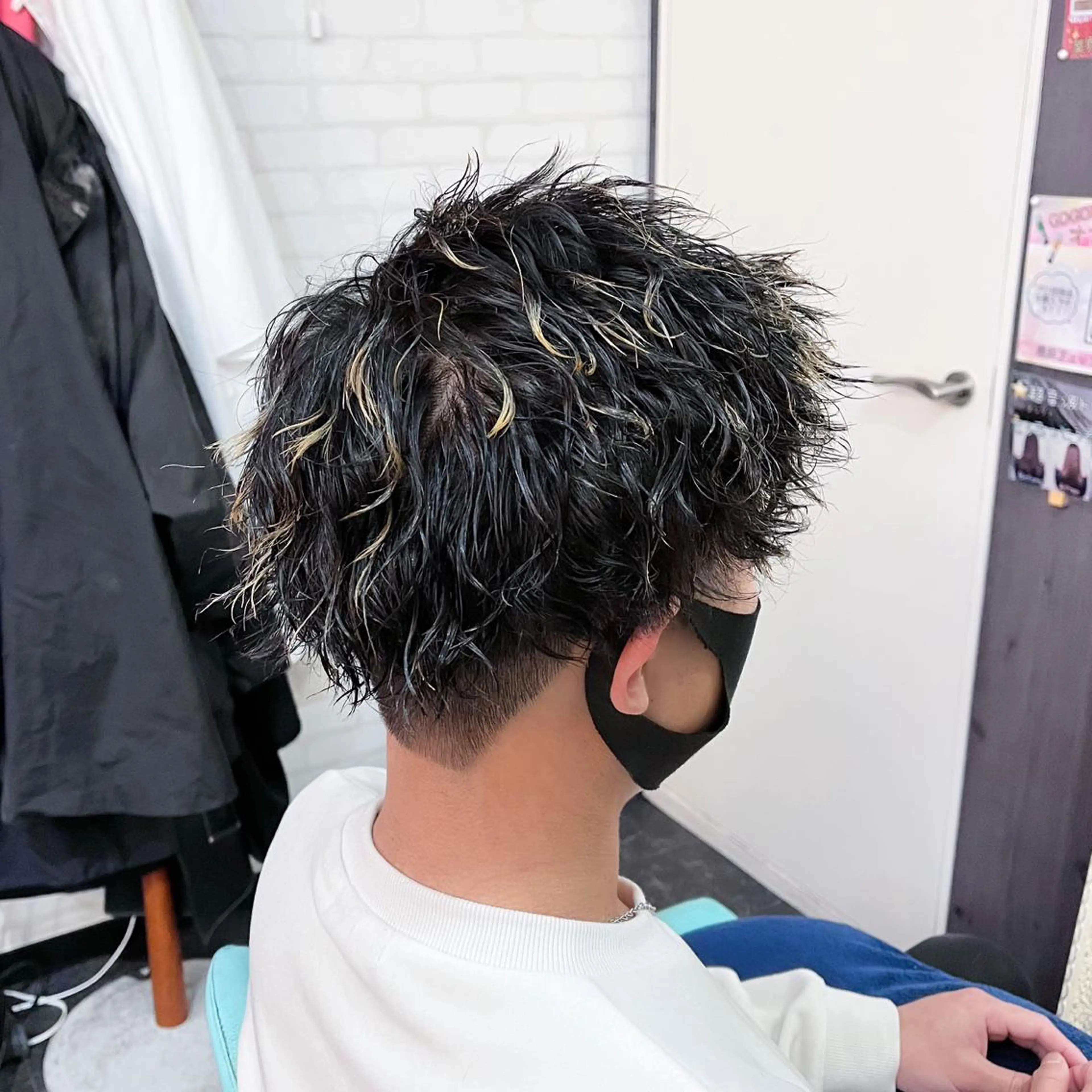 ショート カラー パーマ ハイライトカラー ハイライト カット パーマ Kimura Shinyaのヘアスタイル